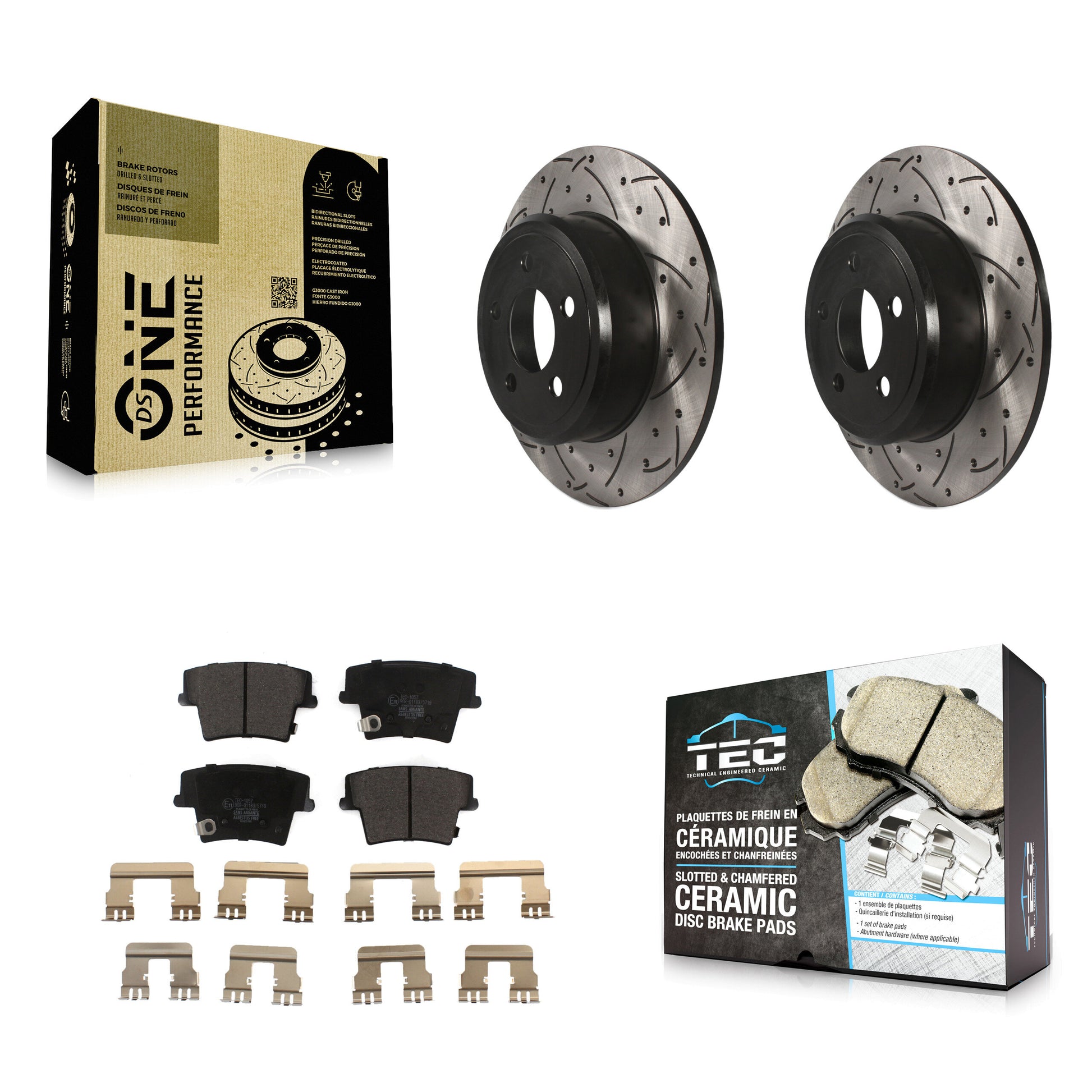 Transit Auto KDT-100473 Disc Brake Kit for 2005-2023 Dodge Challenger, Dodge Charger and More - Rear