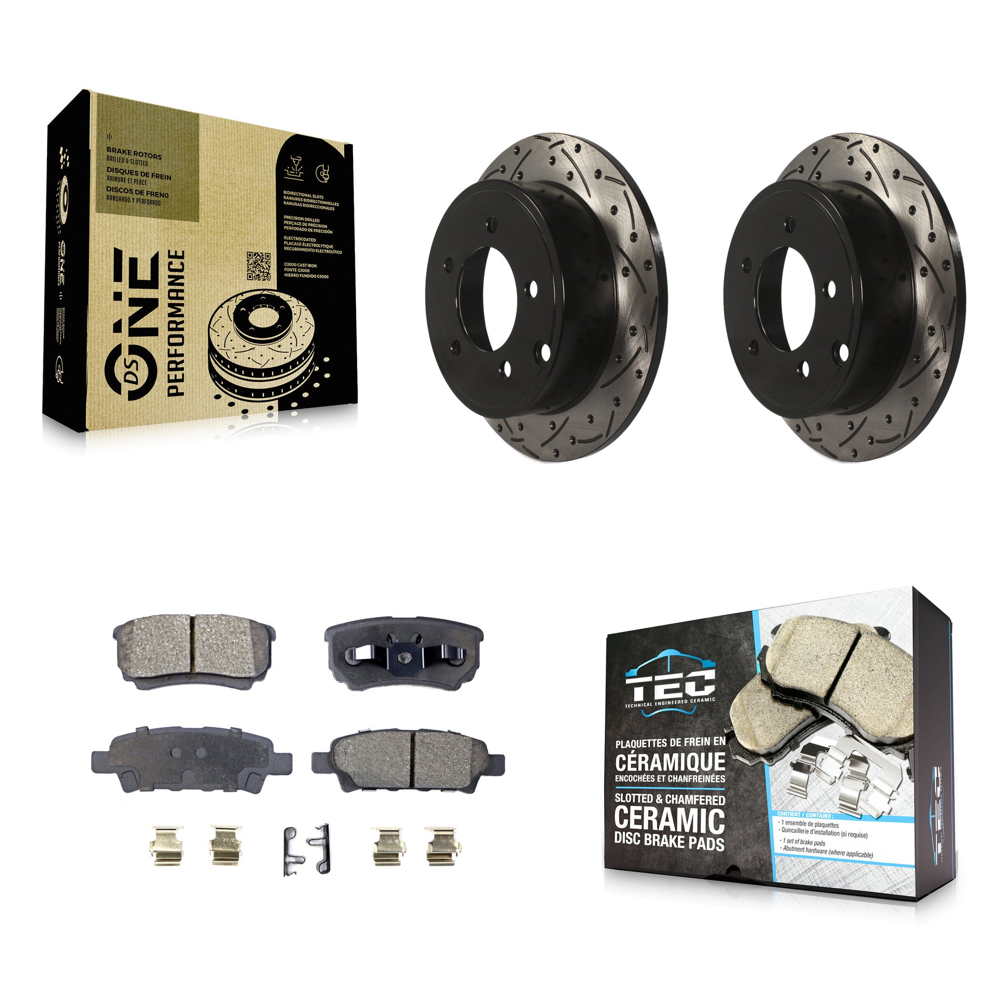 Transit Auto KDT-100476 Disc Brake Kit for 2007-2017 Mitsubishi Lancer, Chrysler 200 and More - Rear