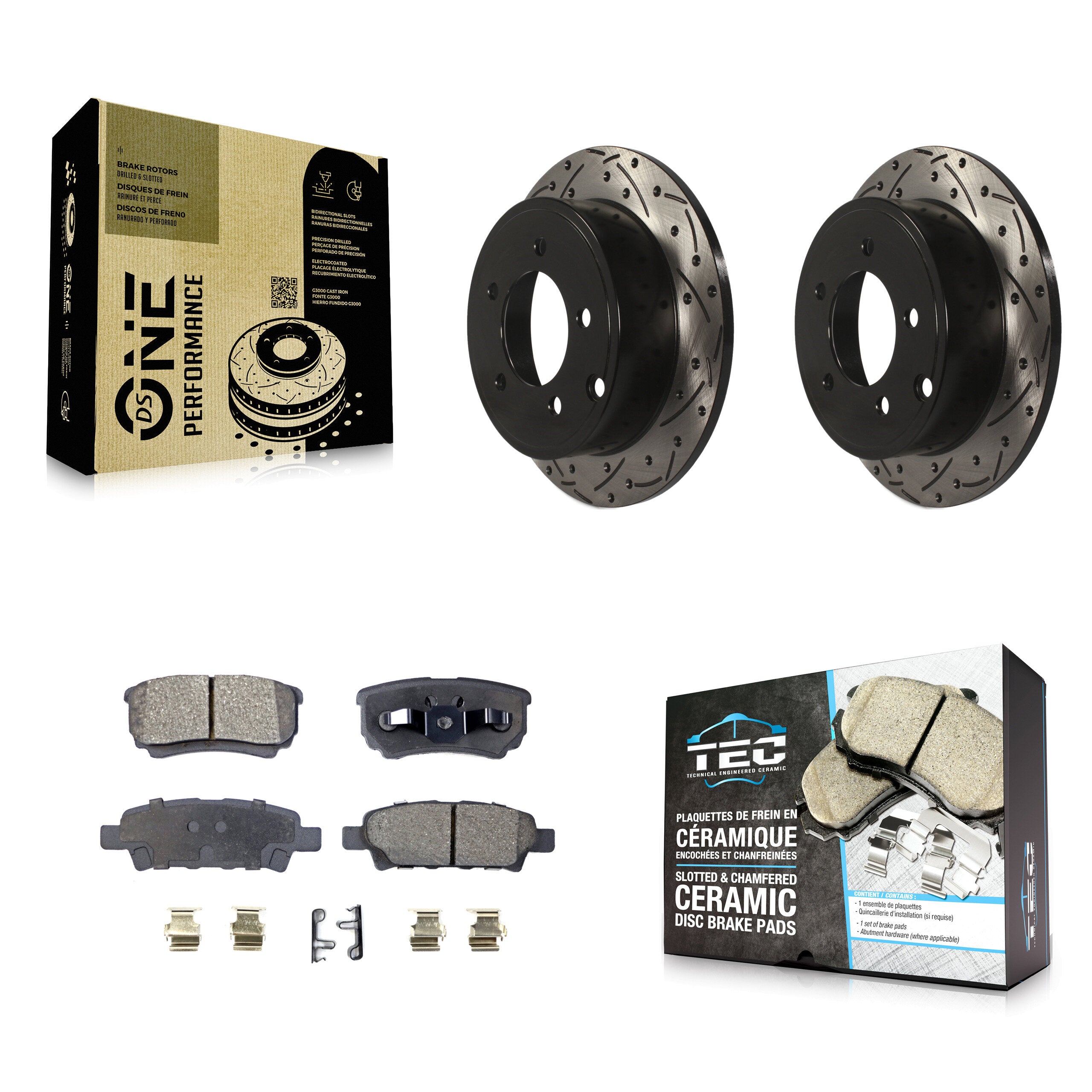 Transit Auto KDT-100476 Disc Brake Kit for 2007-2017 Mitsubishi Lancer, Chrysler 200 and More - Rear