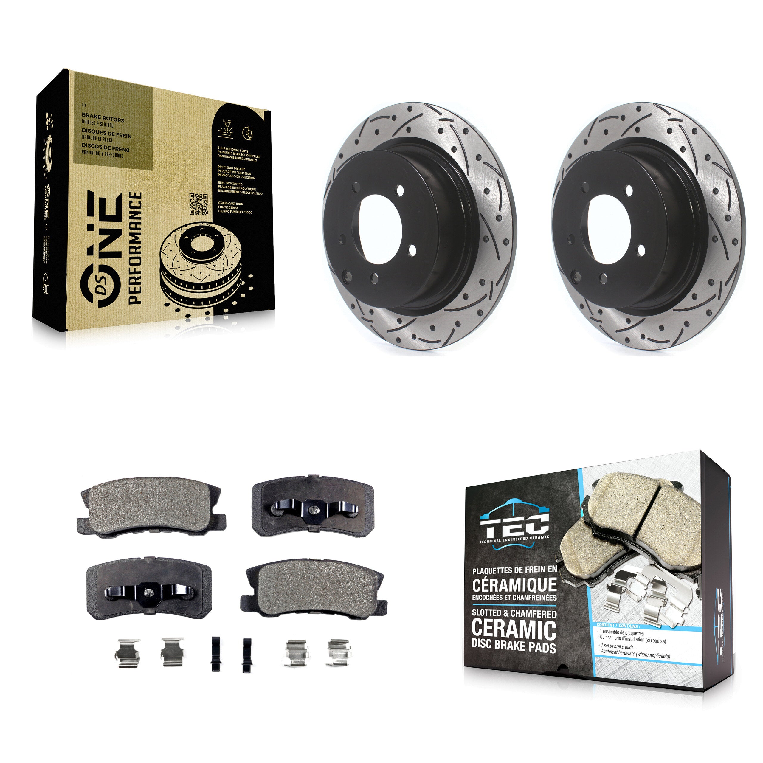 Transit Auto KDT-100479 Disc Brake Kit for 2007-2017 Mitsubishi Lancer, Mitsubishi Outlander and More - Rear
