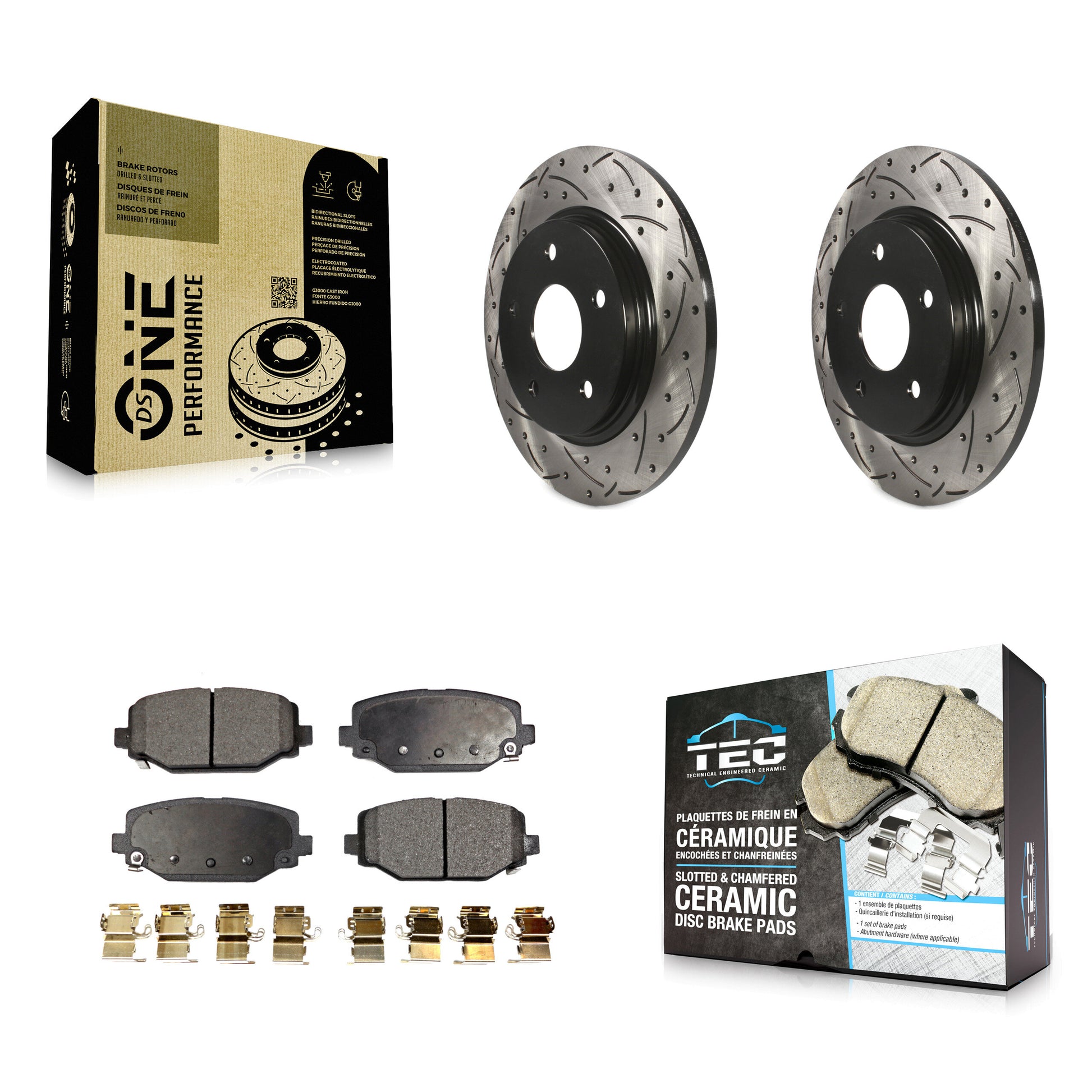 Transit Auto KDT-100481 Disc Brake Kit for 2017-2018 Dodge Grand Caravan - Rear