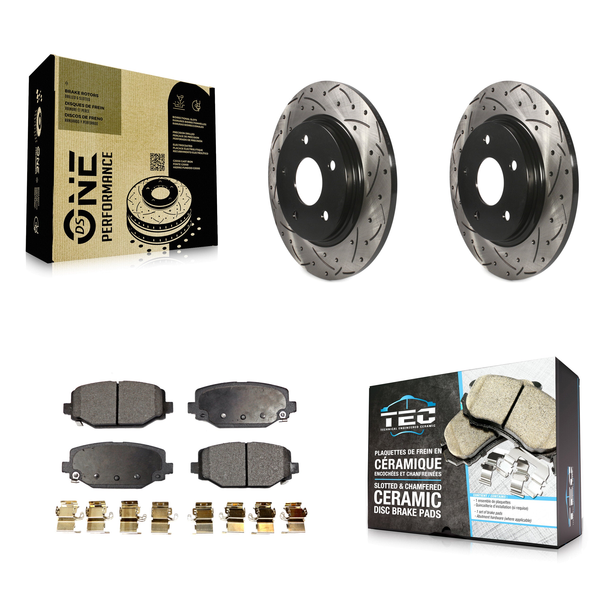 Transit Auto KDT-100481 Disc Brake Kit for 2017-2018 Dodge Grand Caravan - Rear