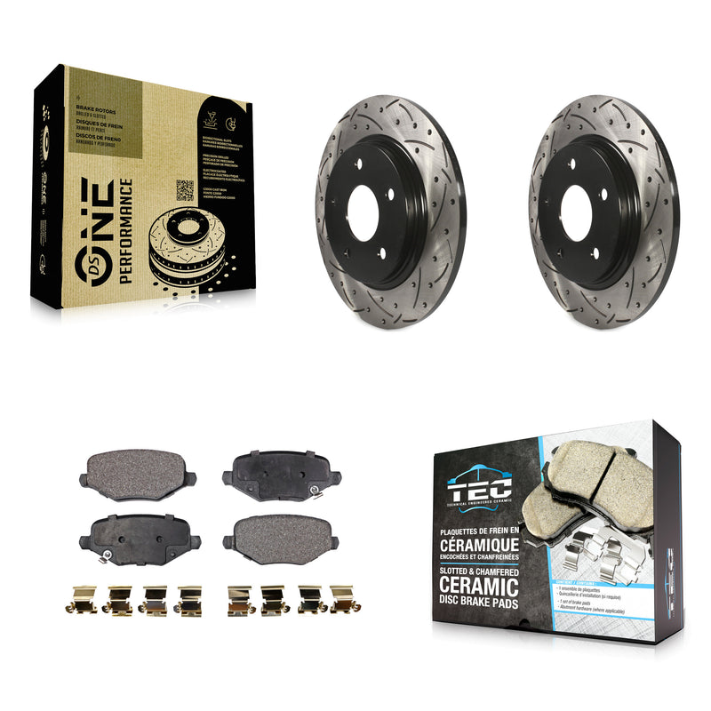 Transit Auto KDT-100482 Disc Brake Kit for 2012-2016 Chrysler Town & Country, Dodge Grand Caravan and More - Rear