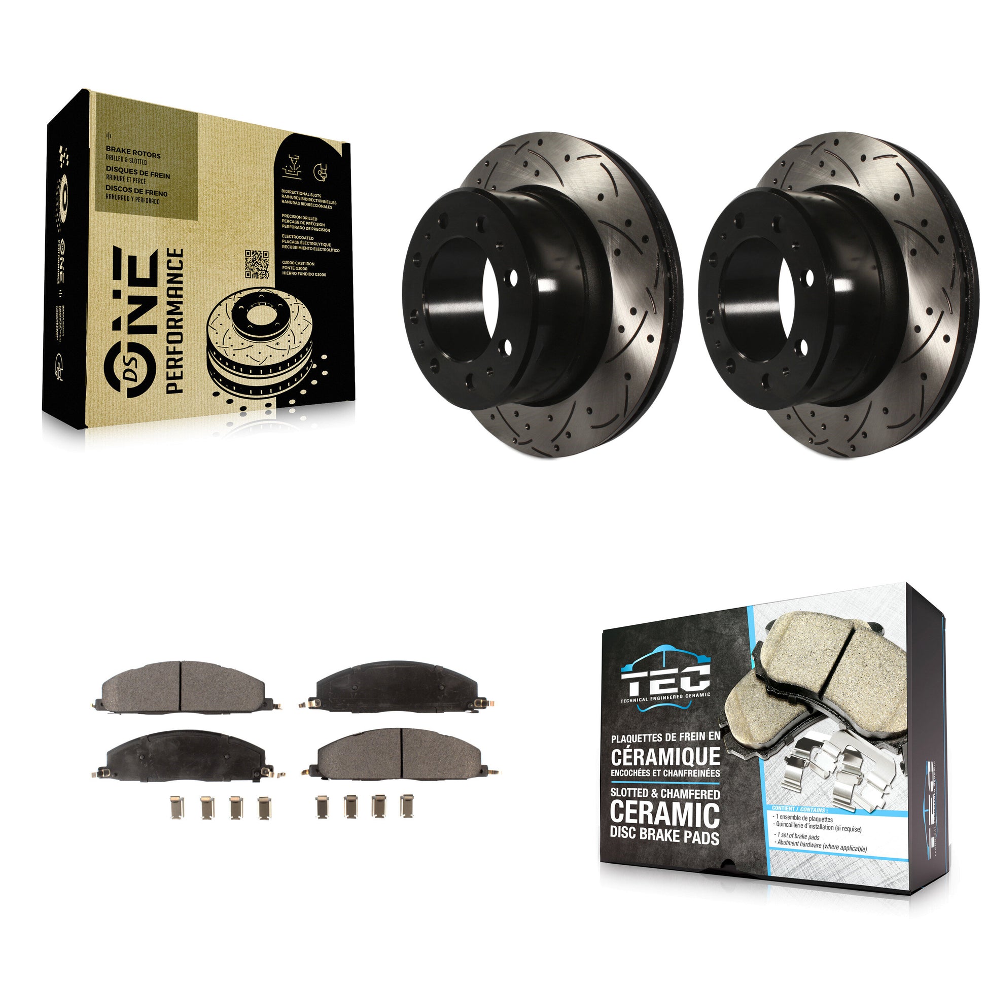 Transit Auto KDT-100483 Disc Brake Kit for 2009-2018 Ram 1500, Ram 2500 and More - Rear