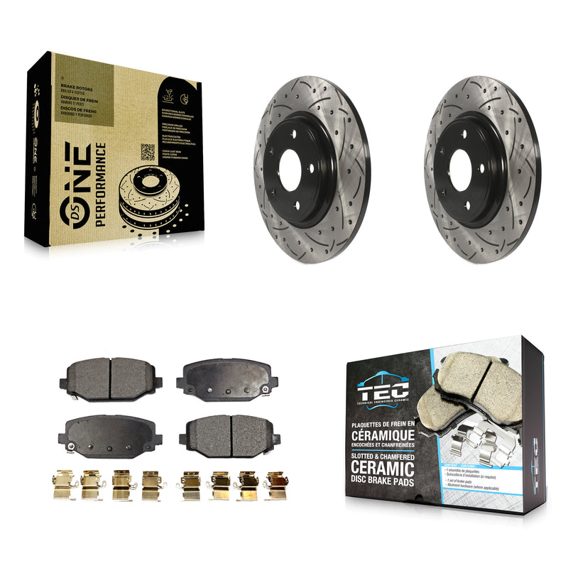 Transit Auto KDT-100486 Disc Brake Kit for 2012-2020 Dodge Grand Caravan, Dodge Journey and More - Rear