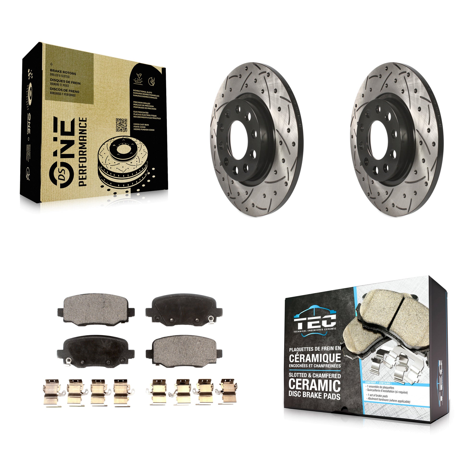 Transit Auto KDT-100488 Disc Brake Kit for 2014-2022 Chrysler 200, Jeep Cherokee - Rear
