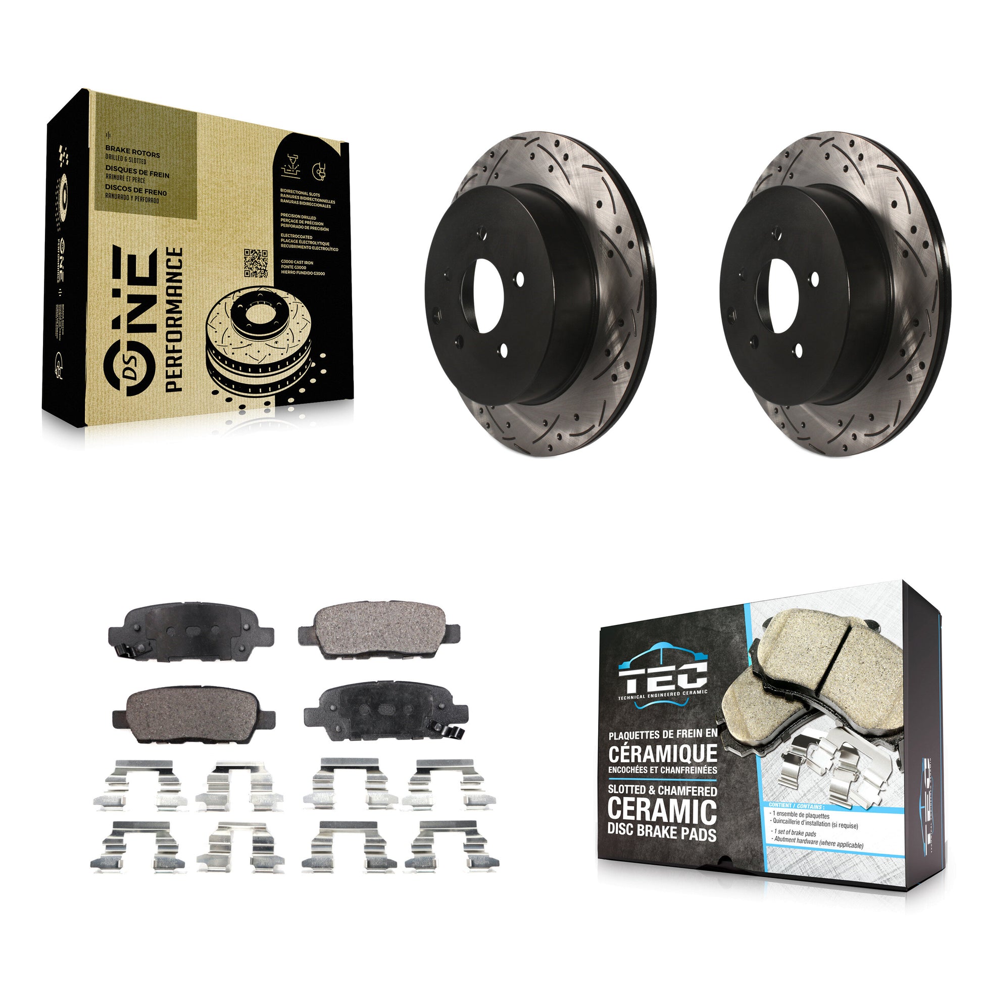 Transit Auto KDT-100493 Disc Brake Kit for 2003-2024 INFINITI Q60, INFINITI Q70L and More - Rear