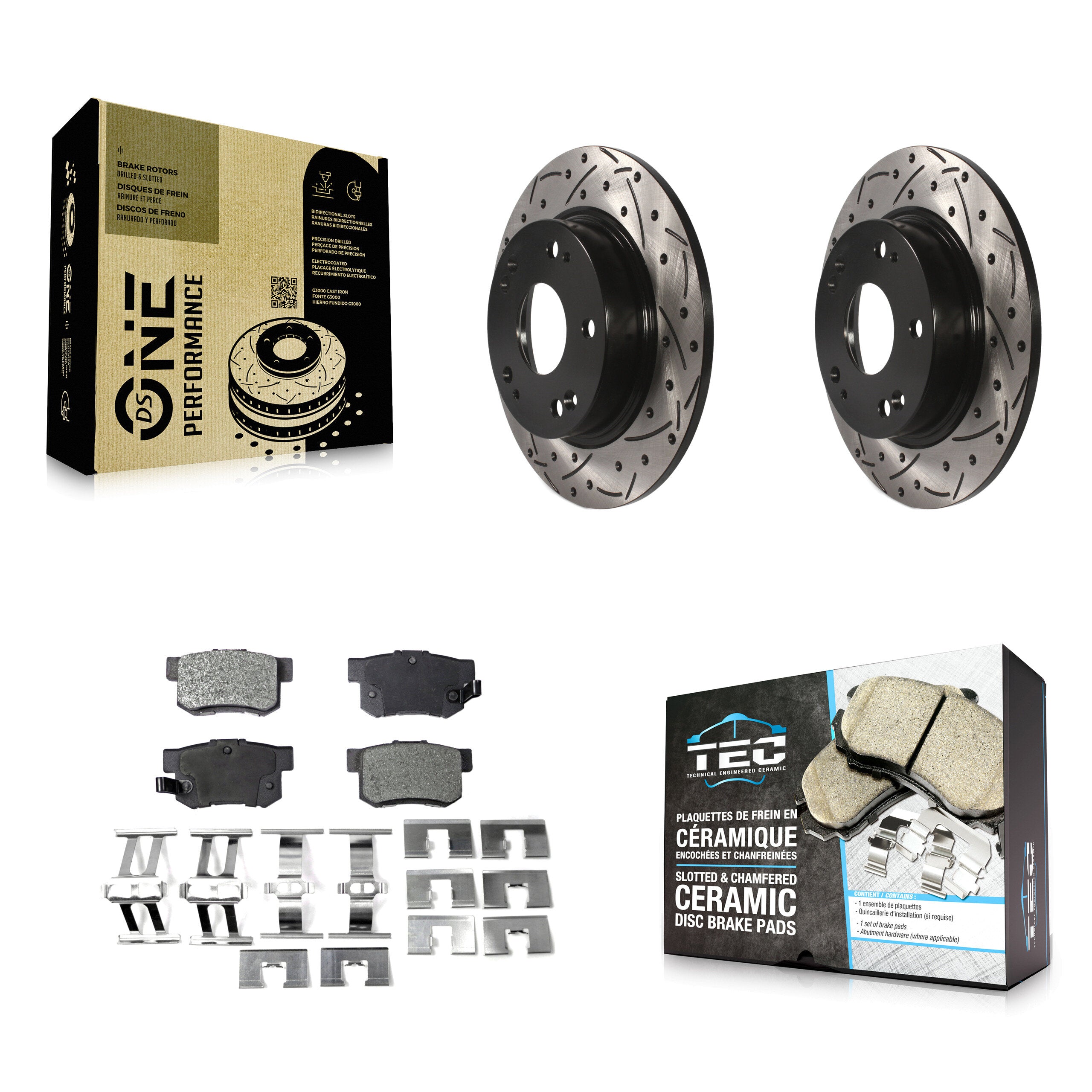 Transit Auto KDT-100499 Disc Brake Kit for 2006-2015 Honda Civic, Acura ILX, Acura CSX - Rear