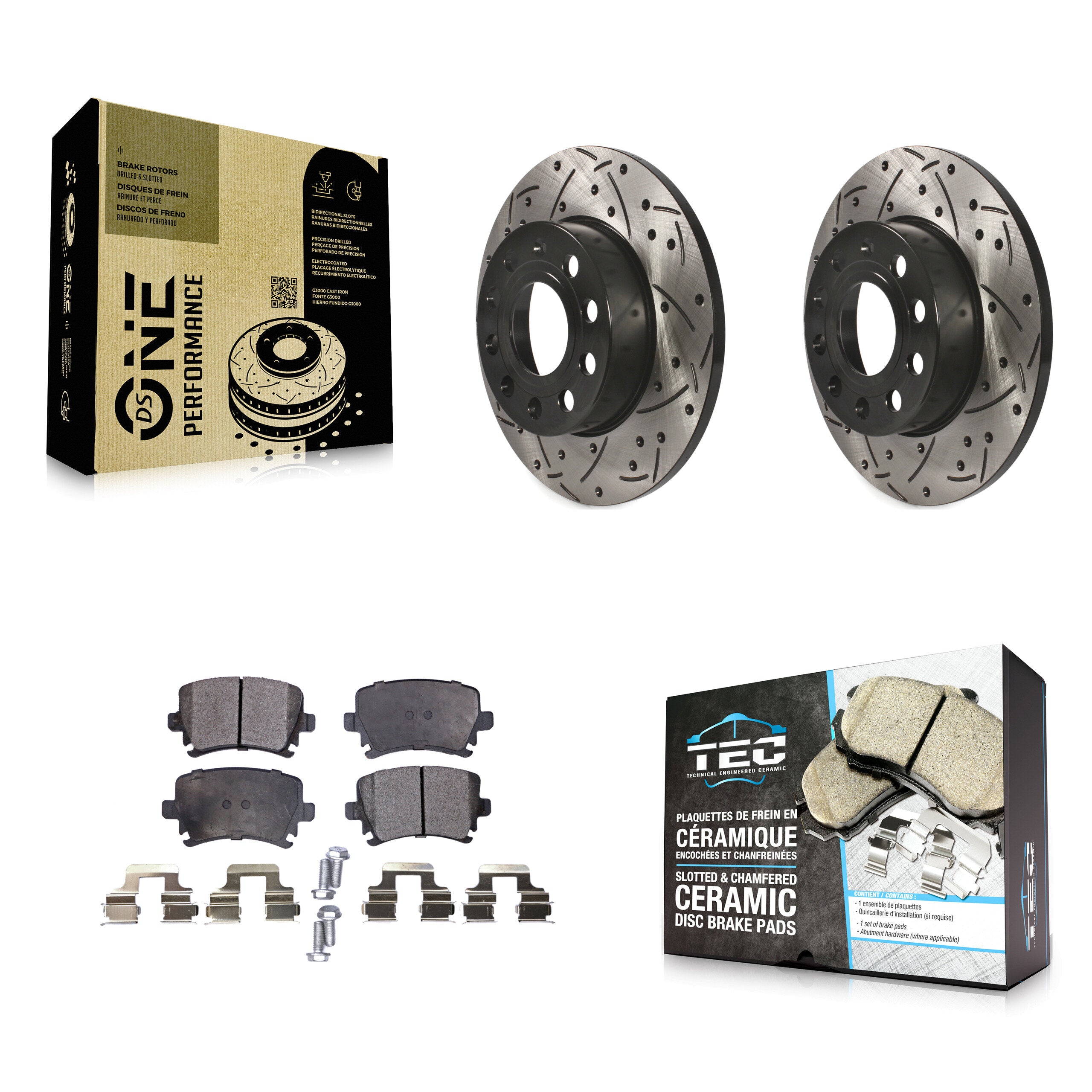 Transit Auto KDT-100500 Disc Brake Kit for 2005-2010 Audi A3, Audi A3 Quattro and More - Rear