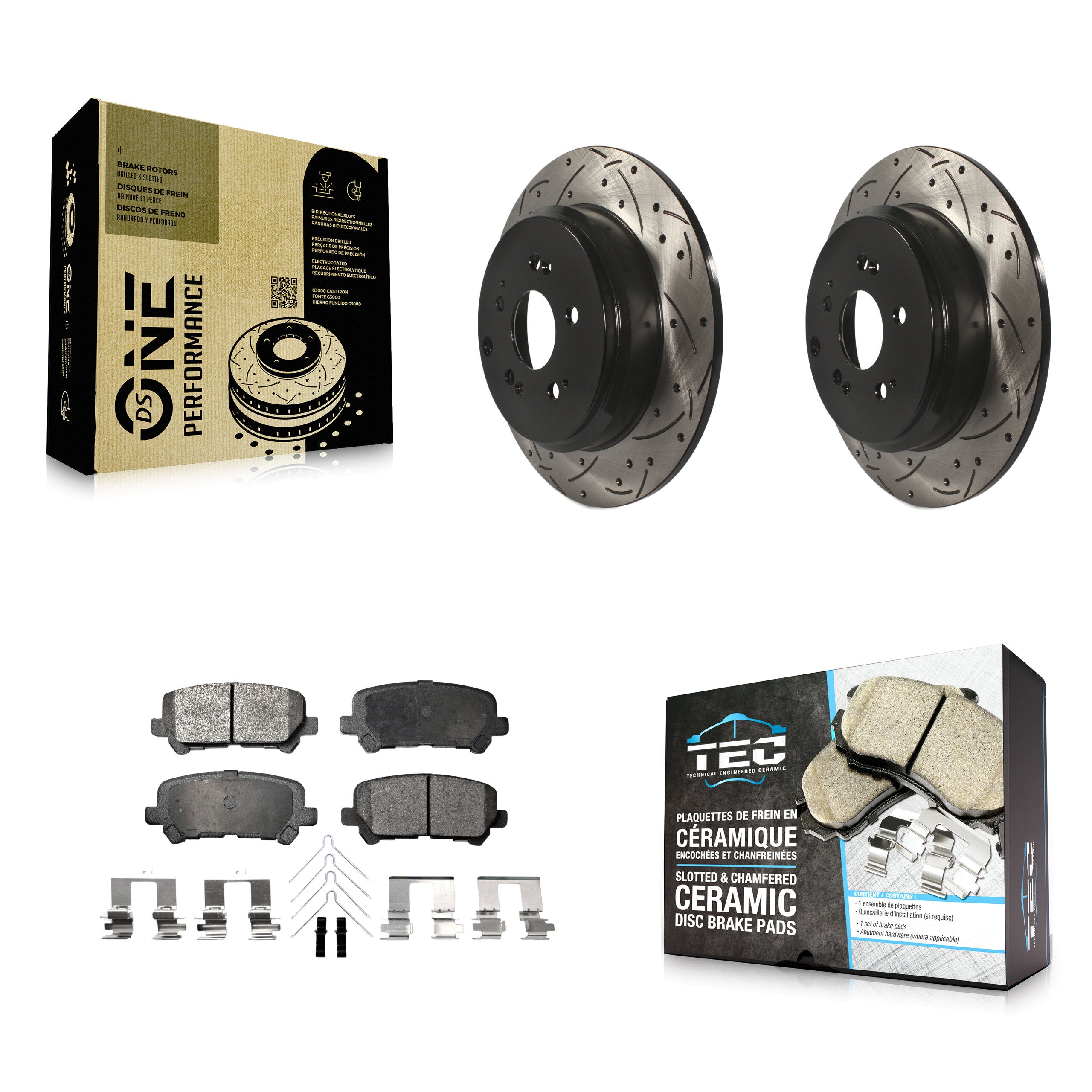 Transit Auto KDT-100506 Disc Brake Kit for 2007-2017 Honda Odyssey, Acura ZDX and More - Rear