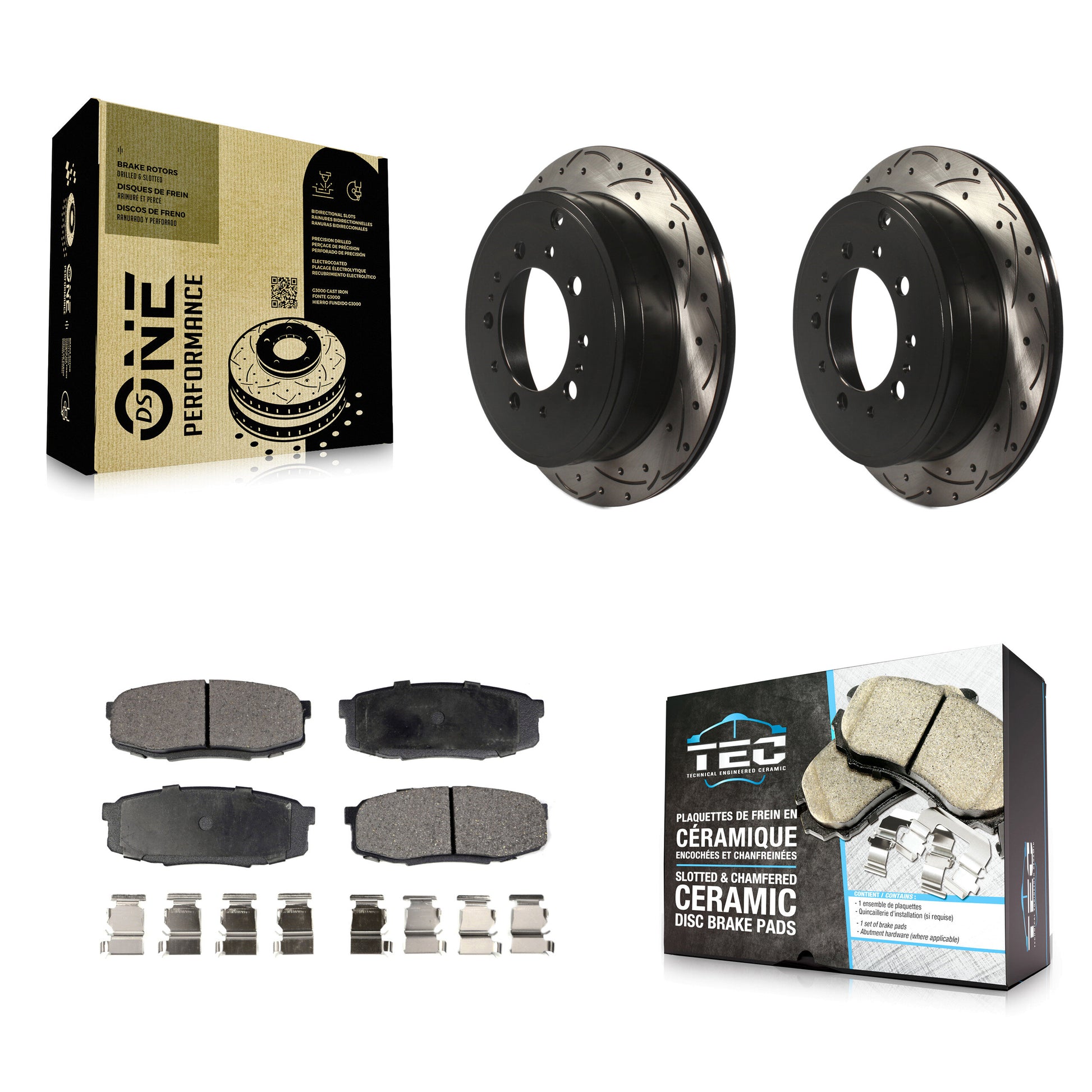 Transit Auto KDT-100510 Disc Brake Kit for 2007-2022 Lexus LX570, Toyota Land Cruiser and More - Rear