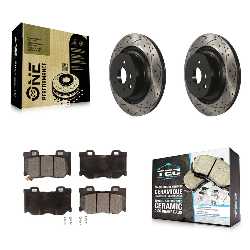 Transit Auto KDT-100517 Disc Brake Kit for 2009-2020 INFINITI Q60, INFINITI G37, Nissan 370Z - Rear