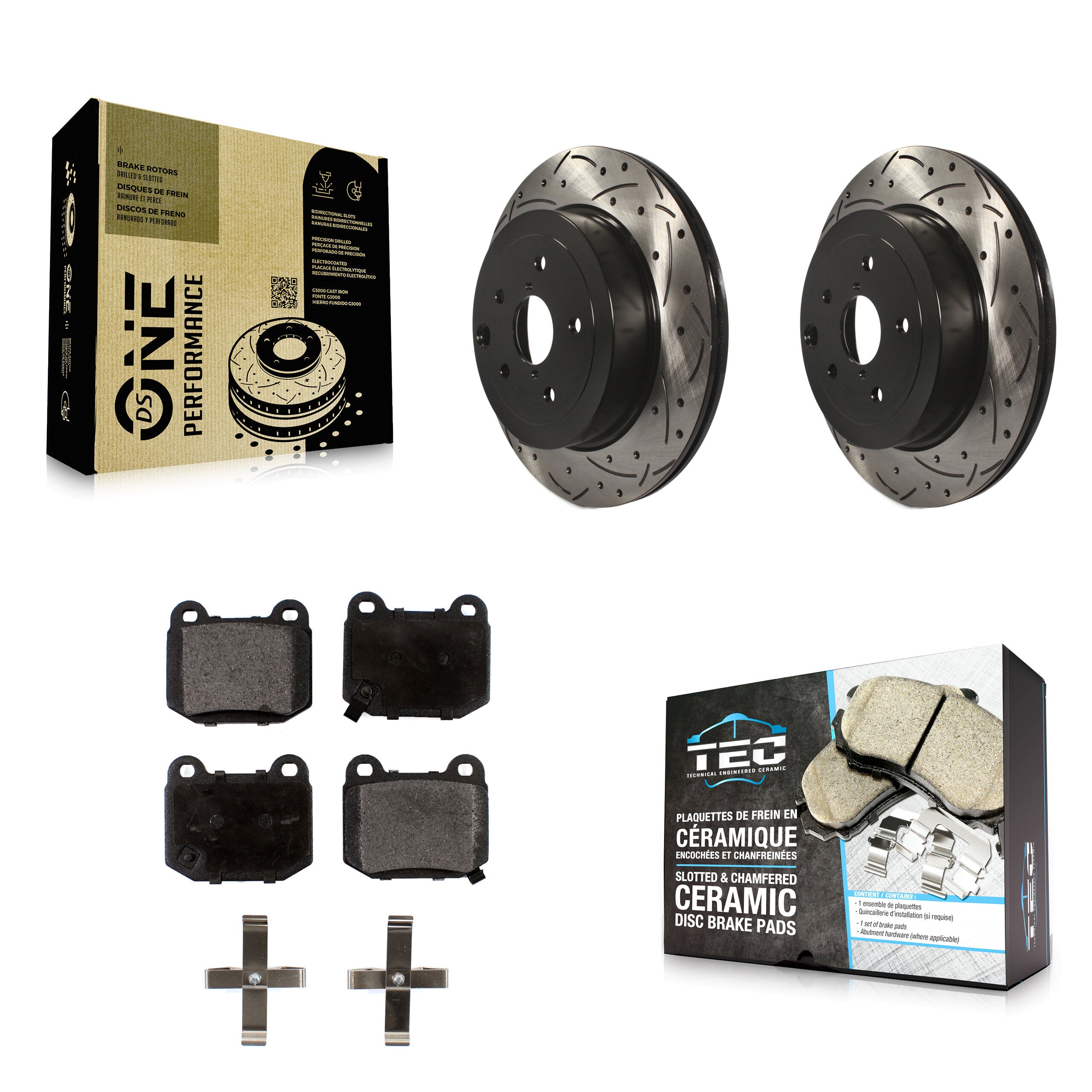 Transit Auto KDT-100519 Disc Brake Kit for 2008-2017 Subaru WRX STI, Subaru Impreza - Rear