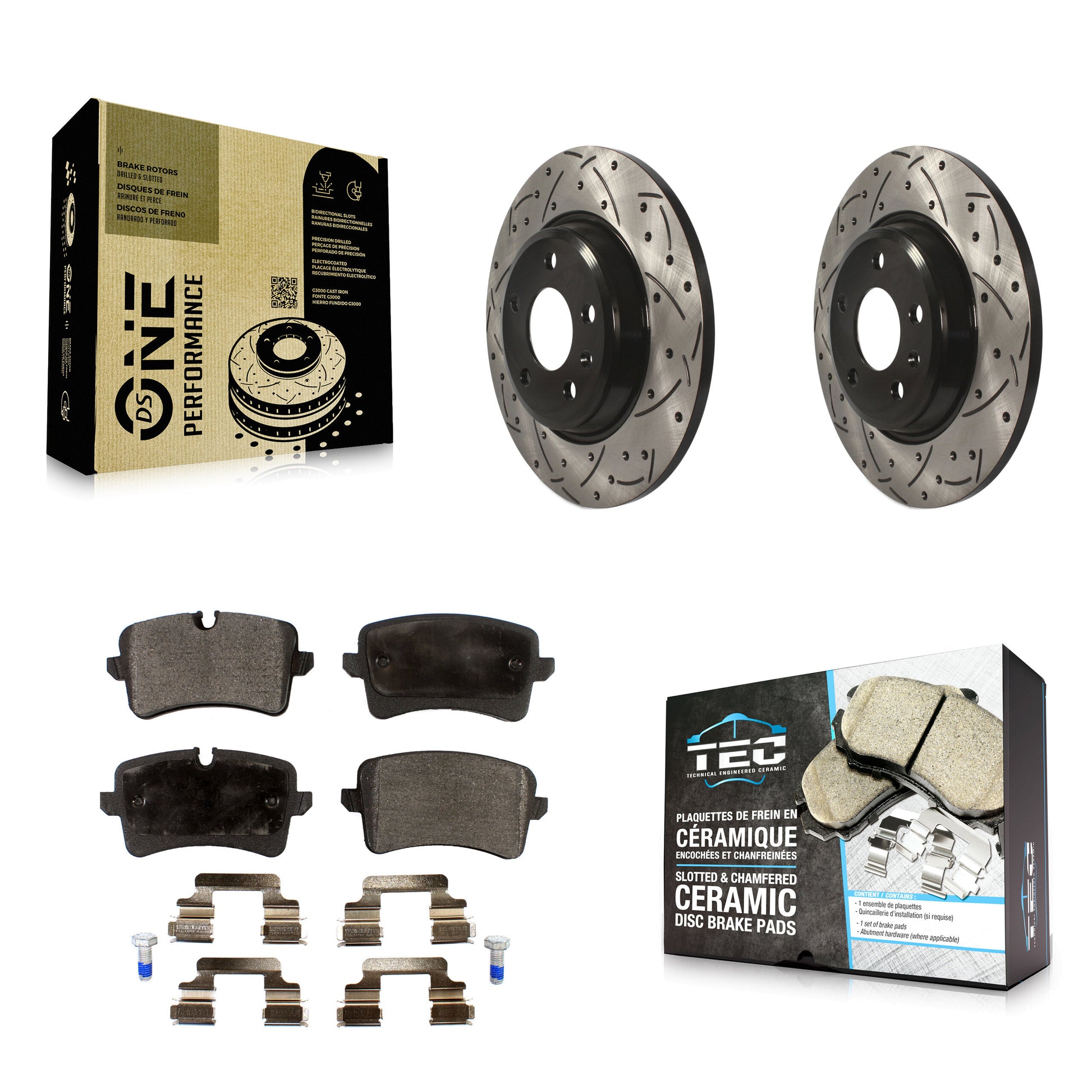 Transit Auto KDT-100521 Disc Brake Kit for 2012-2013 Audi A6, Audi A6 Quattro, Audi A7 Quattro - Rear