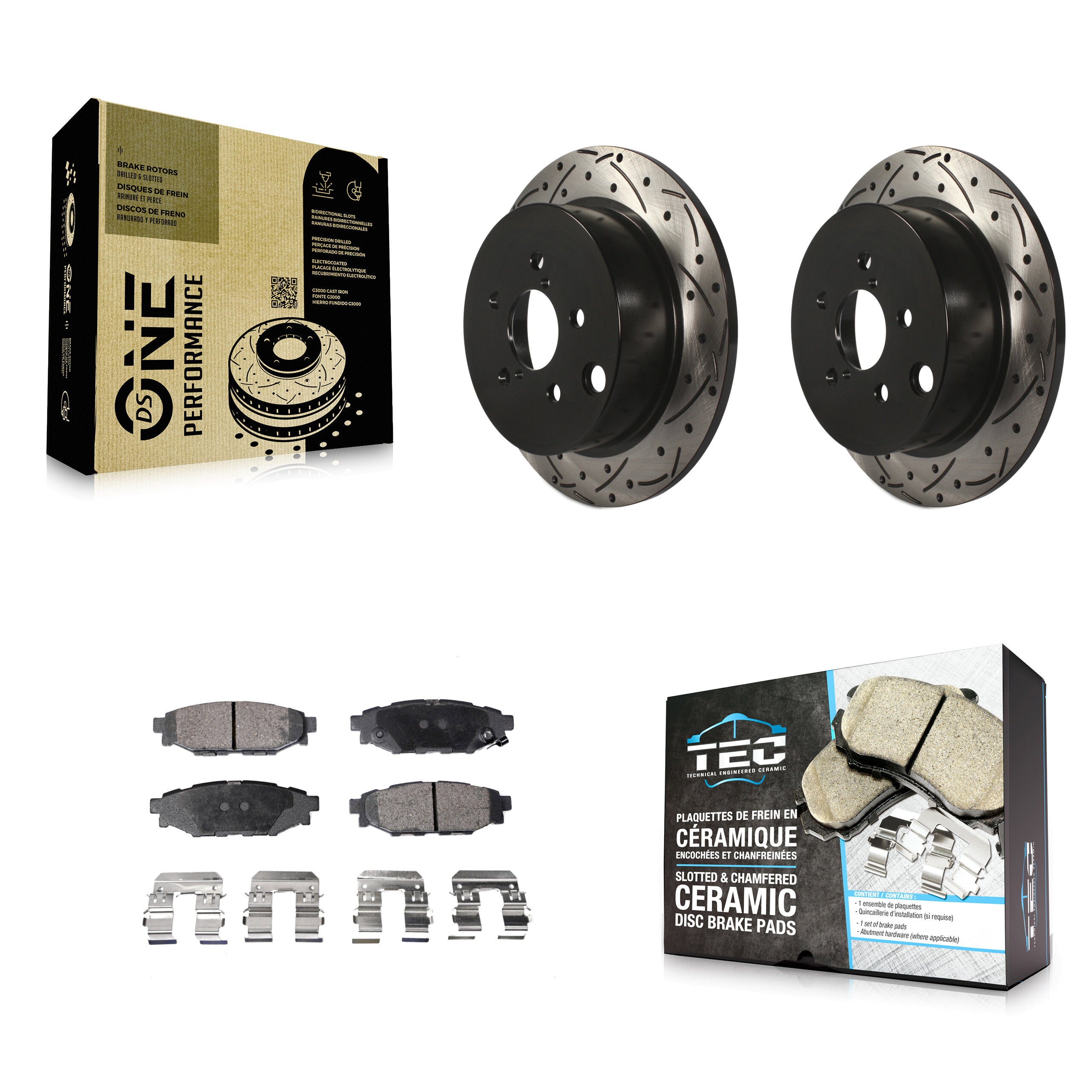Transit Auto KDT-100547 Disc Brake Kit for 2012-2023 Subaru Crosstrek, Subaru Impreza and More - Rear