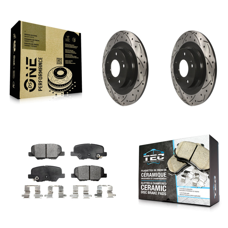 Transit Auto KDT-100552 Disc Brake Kit for 2013-2024 Mitsubishi Outlander PHEV, Mitsubishi Outlander and More - Rear