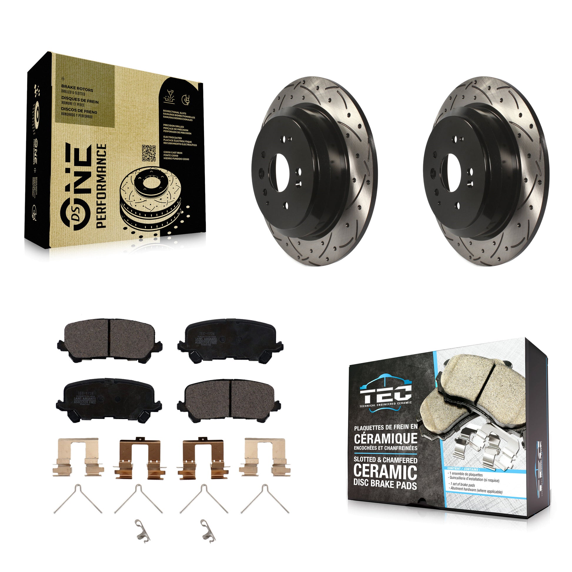 Transit Auto KDT-100553 Disc Brake Kit for 2014-2016 Acura MDX - Rear