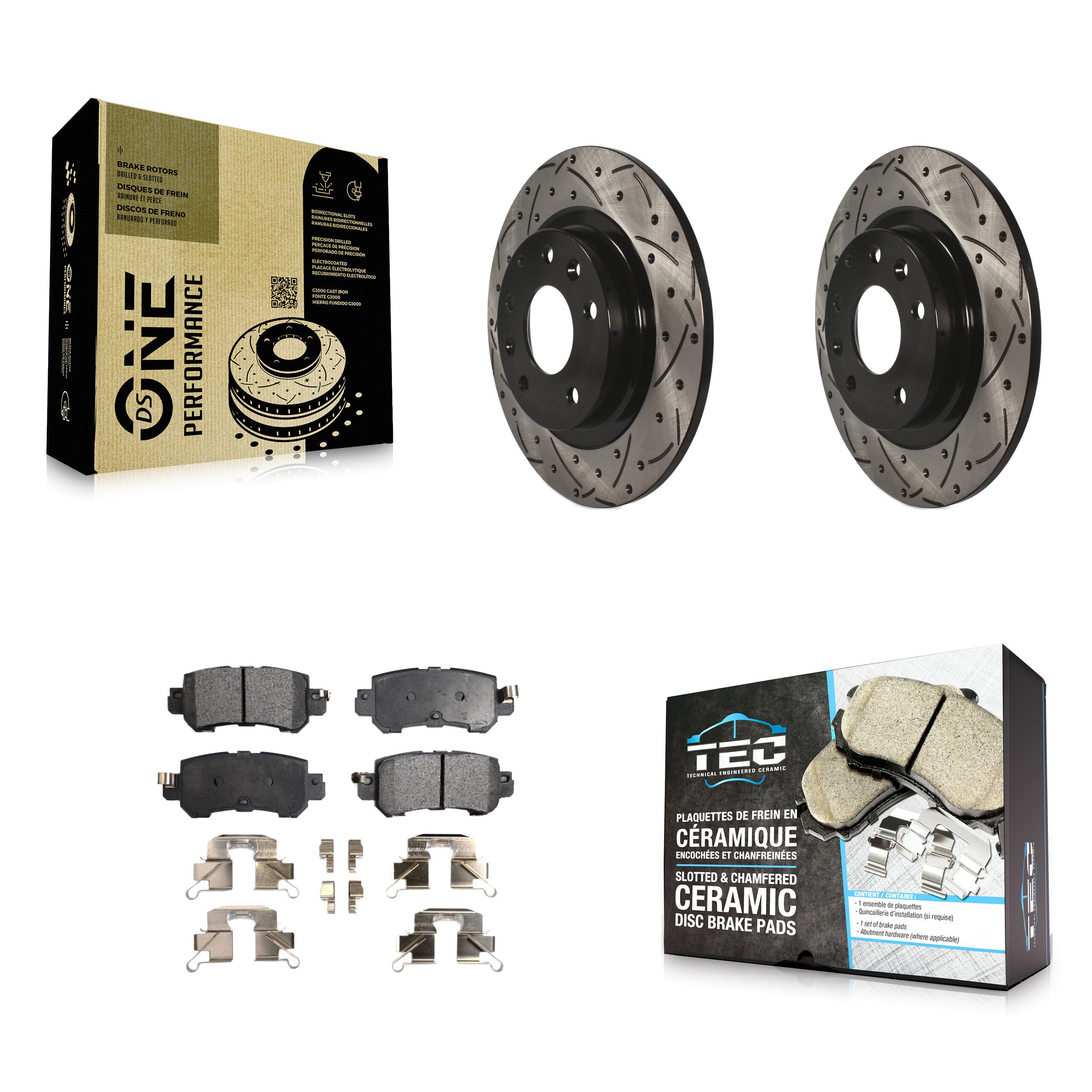 Transit Auto KDT-100562 Disc Brake Kit for 2016-2018 Mazda CX-3 - Rear
