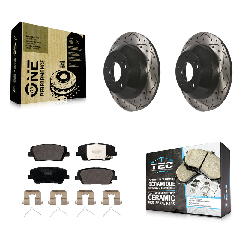 Transit Auto KDT-100575 Disc Brake Kit for 2016-2020 Hyundai Santa Fe, Hyundai Santa Fe Sport and More - Rear