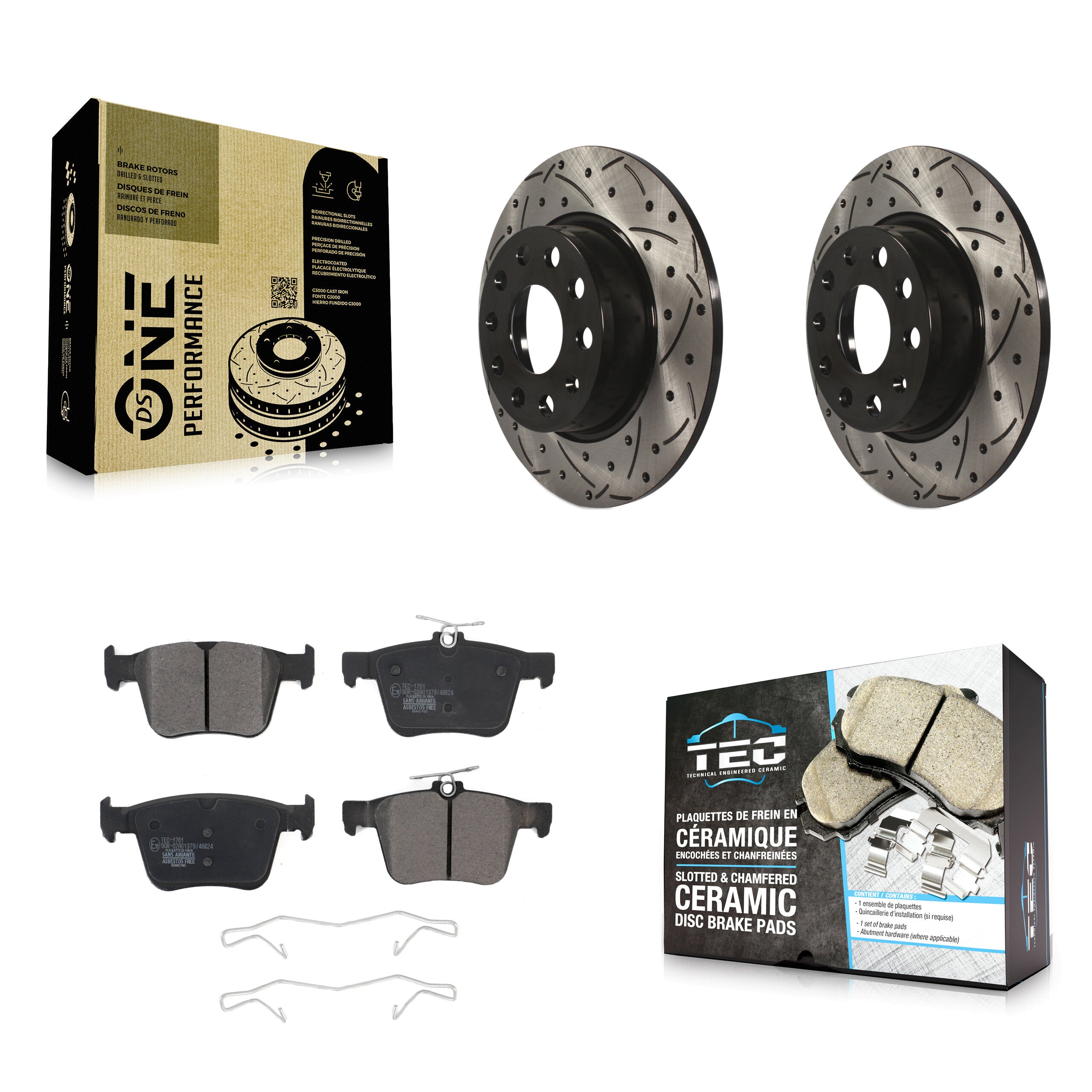 Transit Auto KDT-100576 Disc Brake Kit for 2015-2023 Volkswagen Taos, Audi A3 and More - Rear