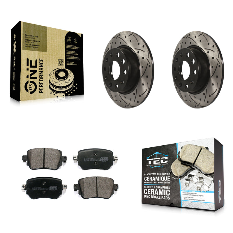 Transit Auto KDT-100577 Disc Brake Kit for 2015-2022 Volkswagen Golf, Volkswagen Golf SportWagen and More - Rear