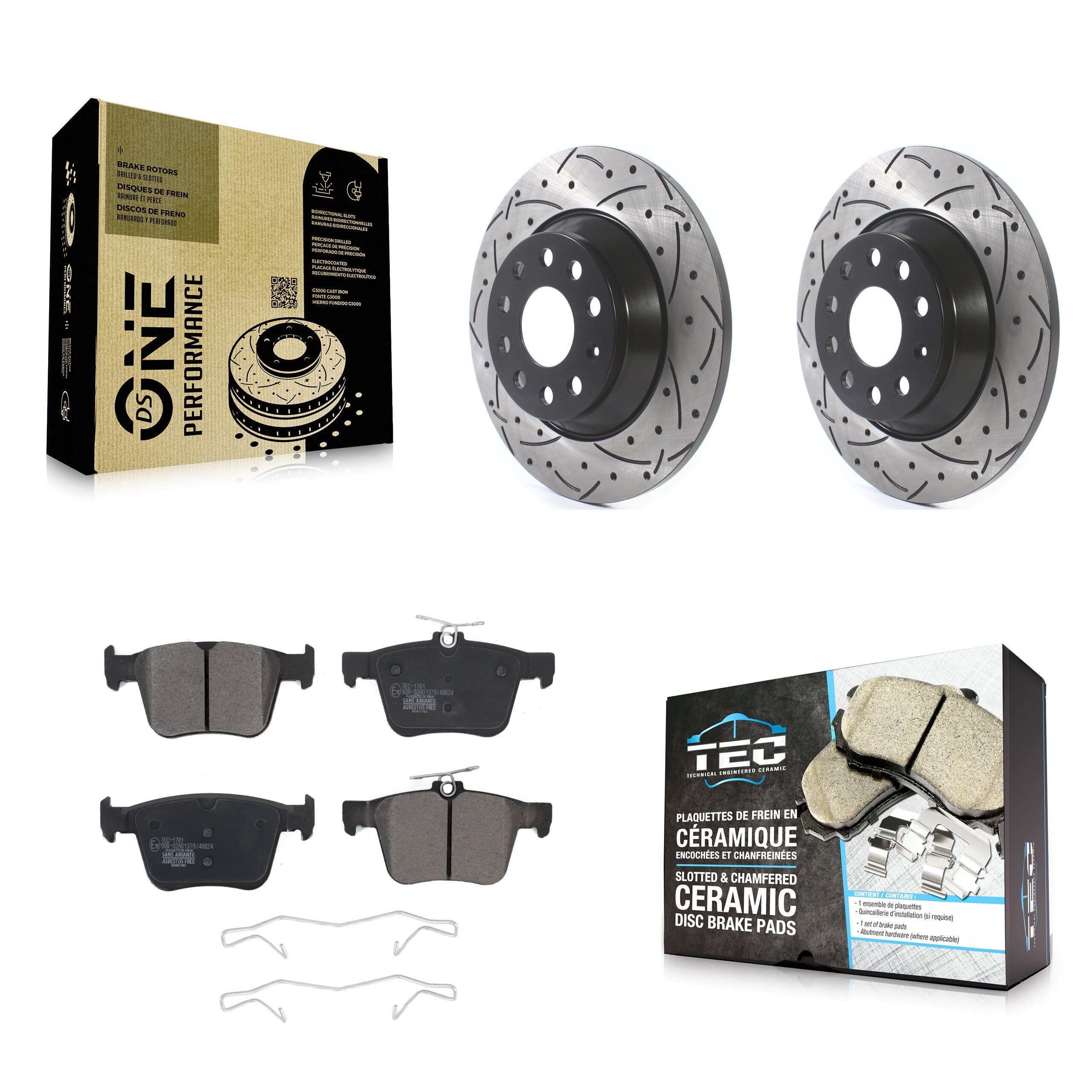 Transit Auto KDT-100583 Disc Brake Kit for 2016-2025 Audi Q3, Volkswagen Jetta and More - Rear