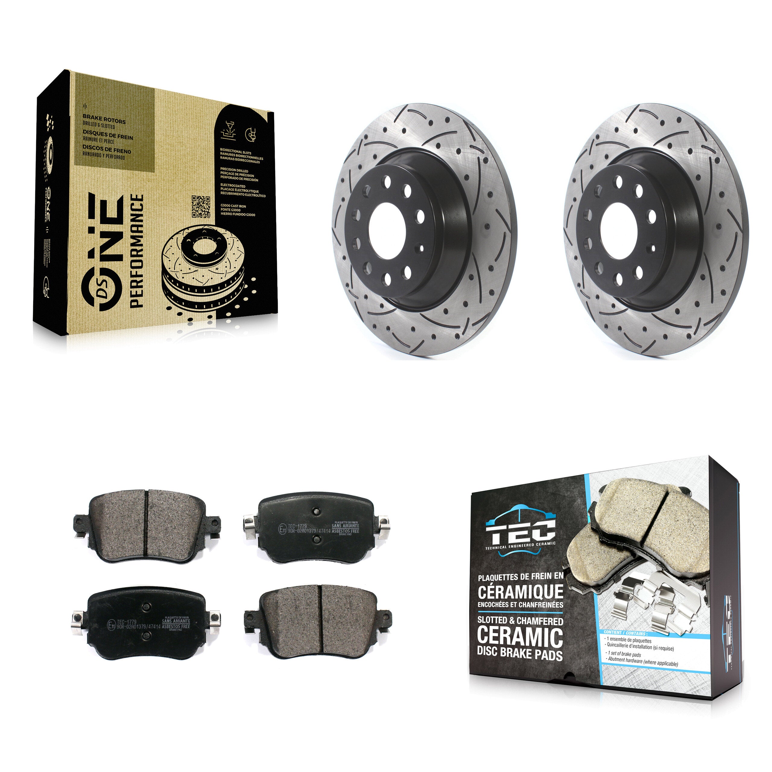 Transit Auto KDT-100584 Disc Brake Kit for 2016-2018 Audi Q3, Audi Q3 Quattro - Rear