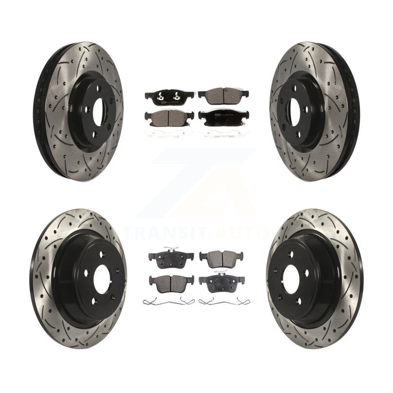 Transit Auto KDT-100585 Disc Brake Kit for 2018-2020 Lincoln Continental - Front and Rear