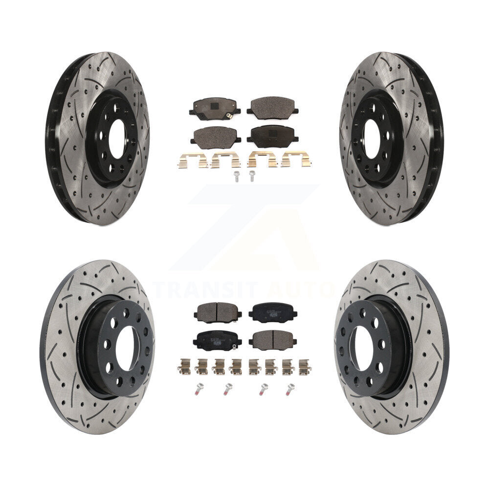 Transit Auto KDT-100588 Disc Brake Kit for 2015-2022 Fiat 500X, Jeep Renegade - Front and Rear
