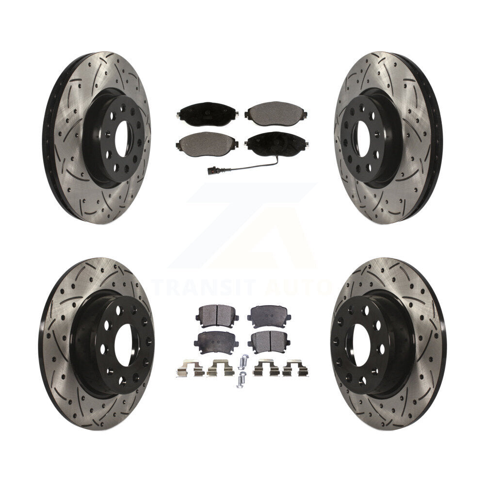 Transit Auto KDT-100593 Disc Brake Kit for 2015 Volkswagen GTI - Front and Rear