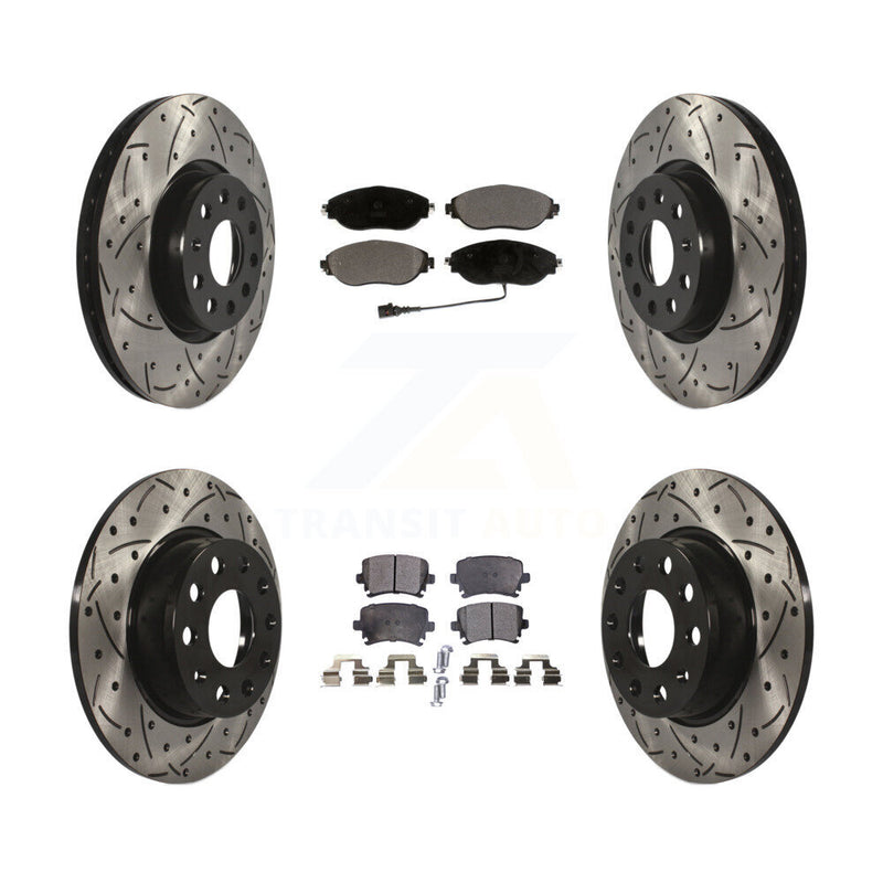 Transit Auto KDT-100593 Disc Brake Kit for 2015 Volkswagen GTI - Front and Rear