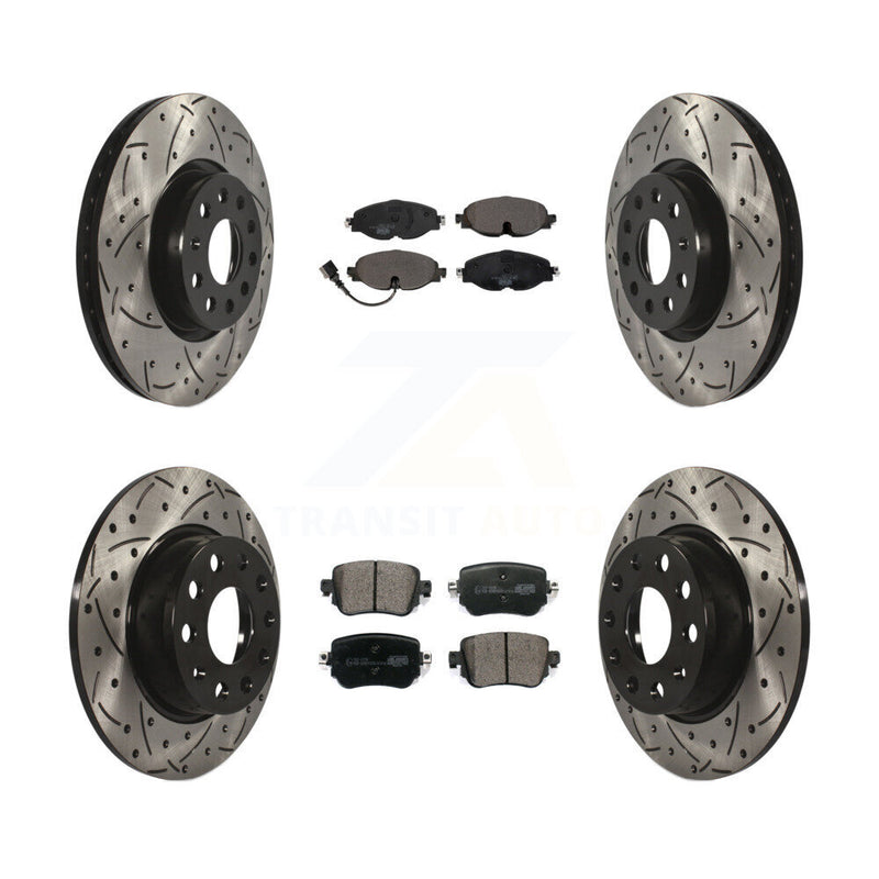 Transit Auto KDT-100595 Disc Brake Kit for 2015-2022 Volkswagen Passat, Volkswagen Golf Alltrack and More - Front and Rear
