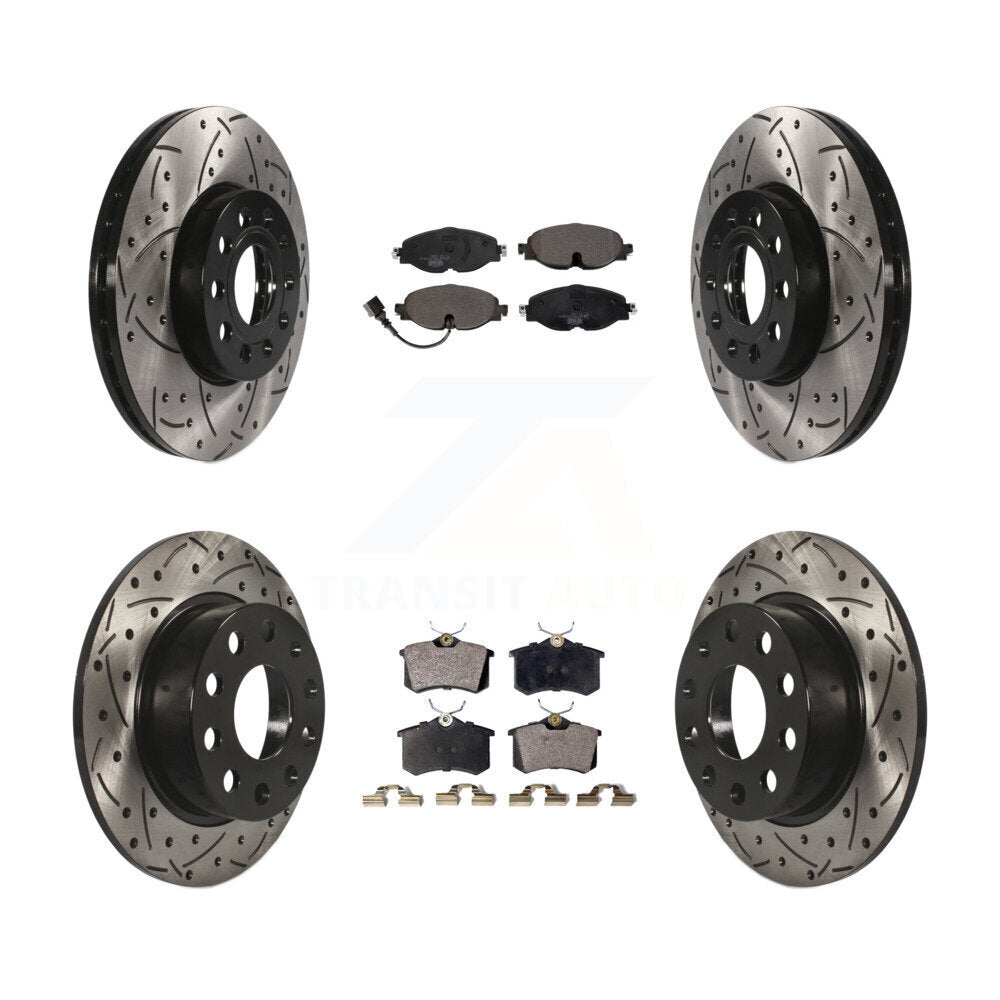 Transit Auto KDT-100600 Disc Brake Kit for 2015 Volkswagen Golf SportWagen - Front and Rear