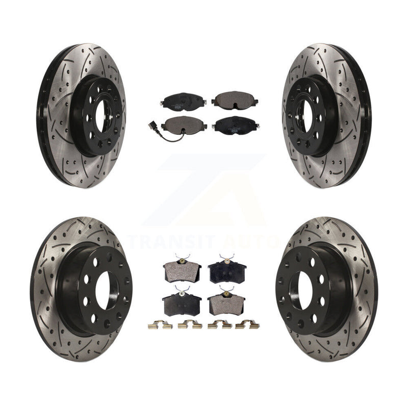 Transit Auto KDT-100600 Disc Brake Kit for 2015 Volkswagen Golf SportWagen - Front and Rear