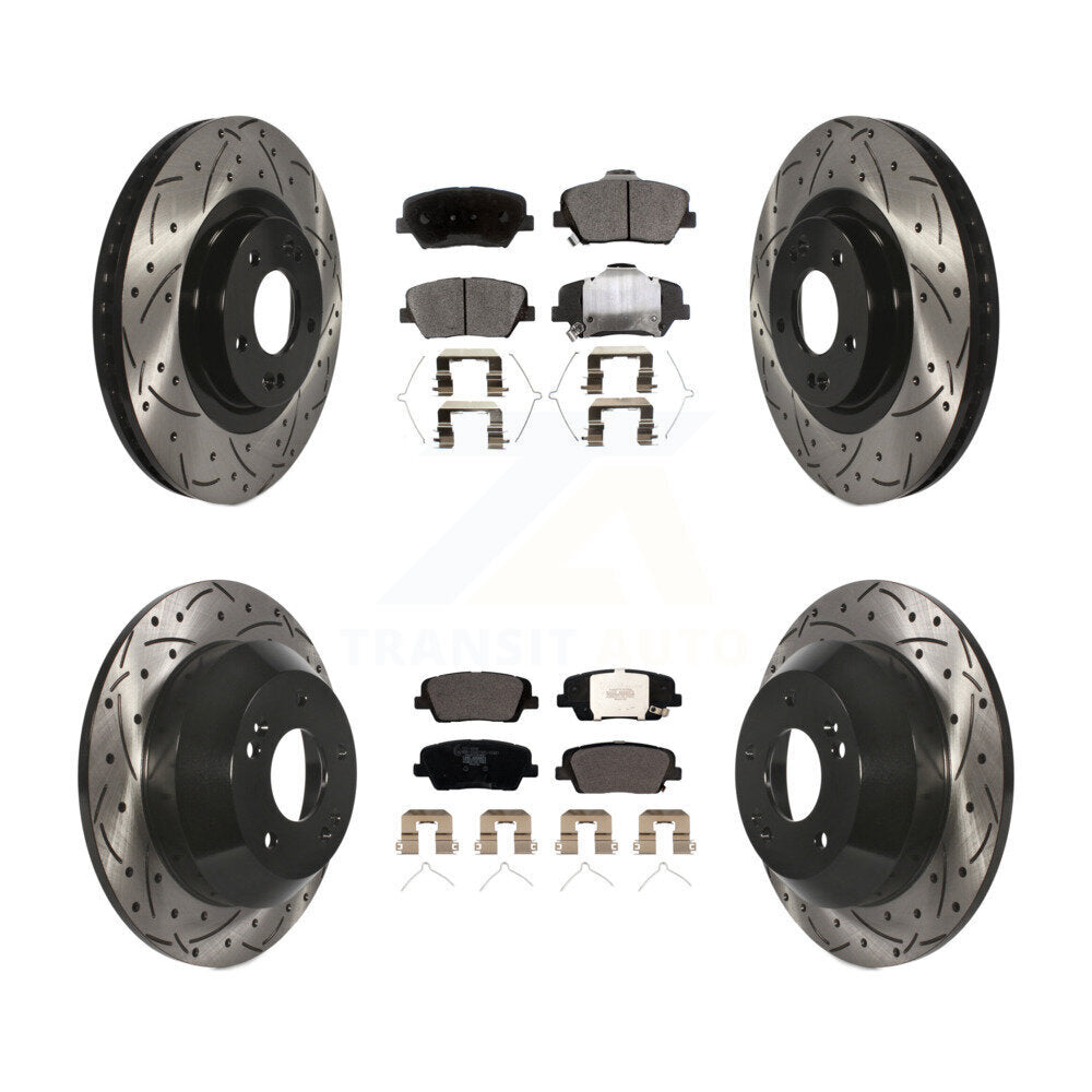 Transit Auto KDT-100605 Disc Brake Kit for 2016-2020 Hyundai Santa Fe Sport, Kia Sorento - Front and Rear