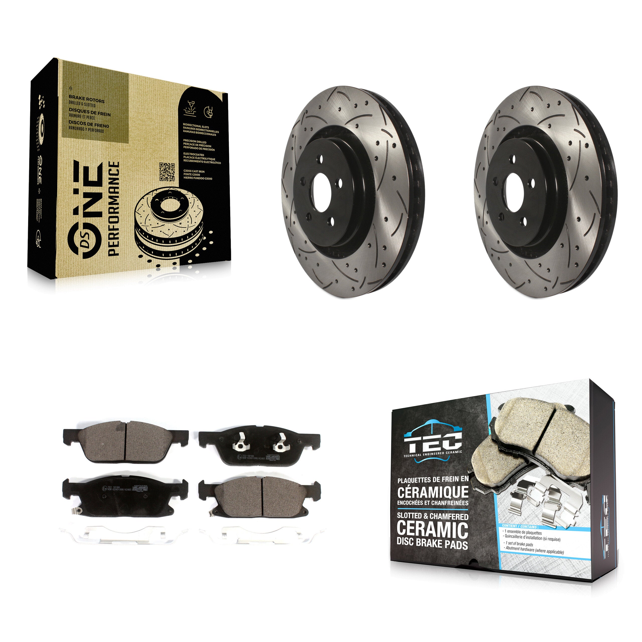Transit Auto KDT-100612 Disc Brake Kit for 2017-2020 Ford Fusion, Lincoln Continental, Lincoln MKZ - Front