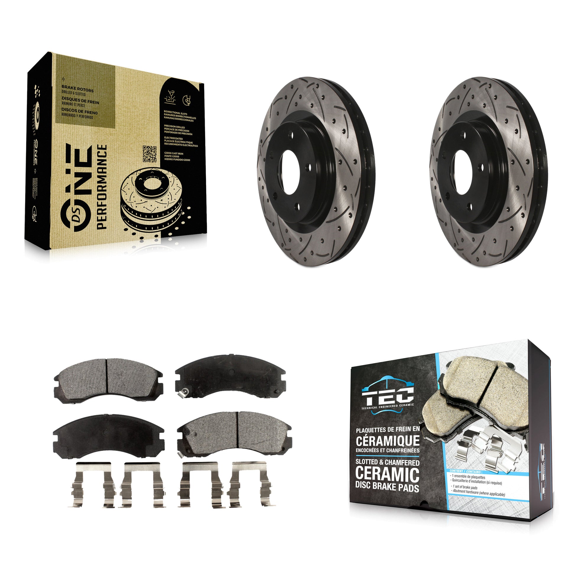 Transit Auto KDT-100623 Disc Brake Kit for 2017 Mitsubishi Lancer - Front