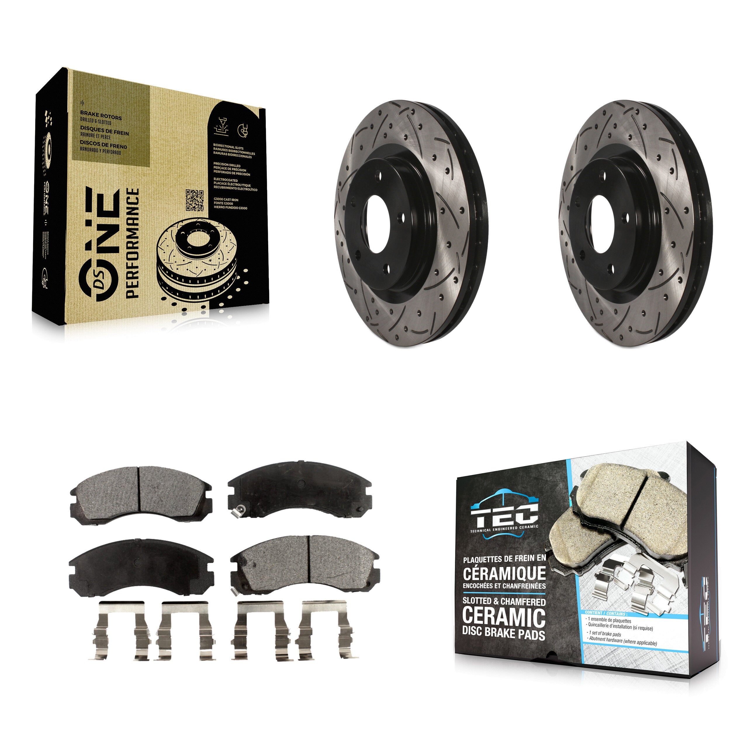 Transit Auto KDT-100623 Disc Brake Kit for 2017 Mitsubishi Lancer - Front
