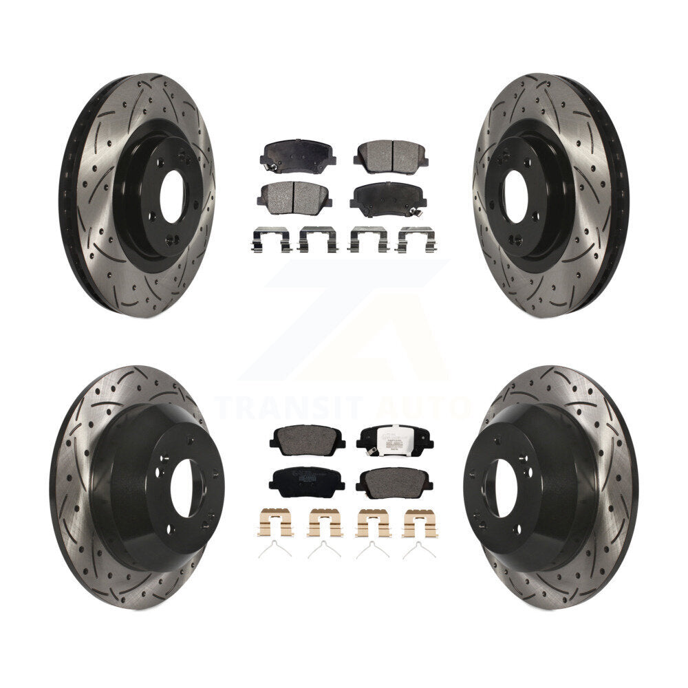 Transit Auto KDT-100625 Disc Brake Kit for 2014-2015 Kia Sorento - Front and Rear