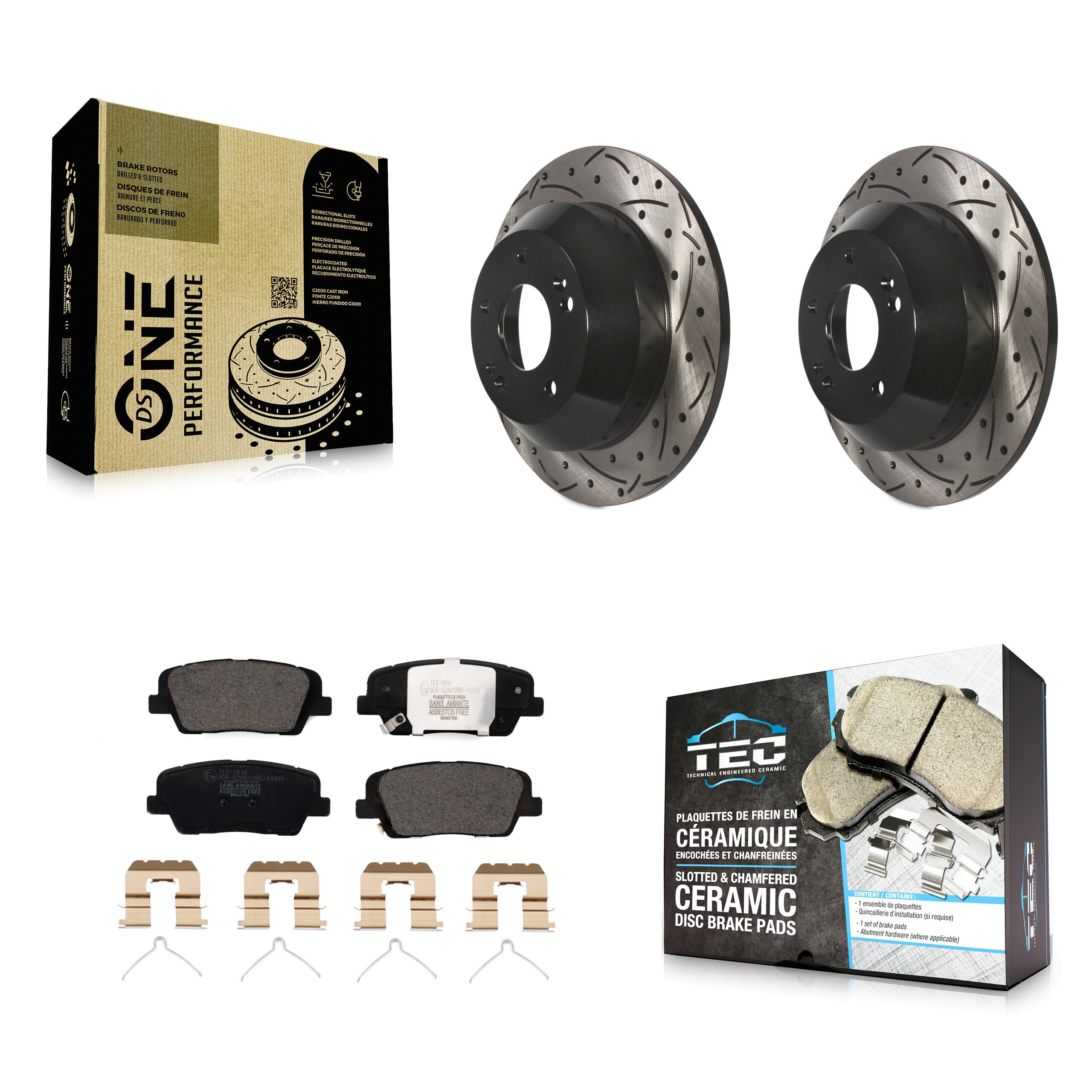 Transit Auto KDT-100627 Disc Brake Kit for 2014-2015 Kia Sorento - Rear