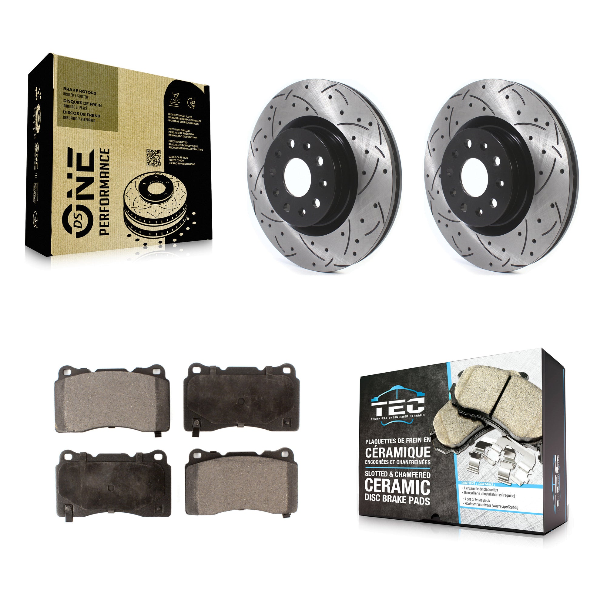 Transit Auto KDT-100629 Disc Brake Kit for 2015-2020 Cadillac CT6, Cadillac CTS - Front