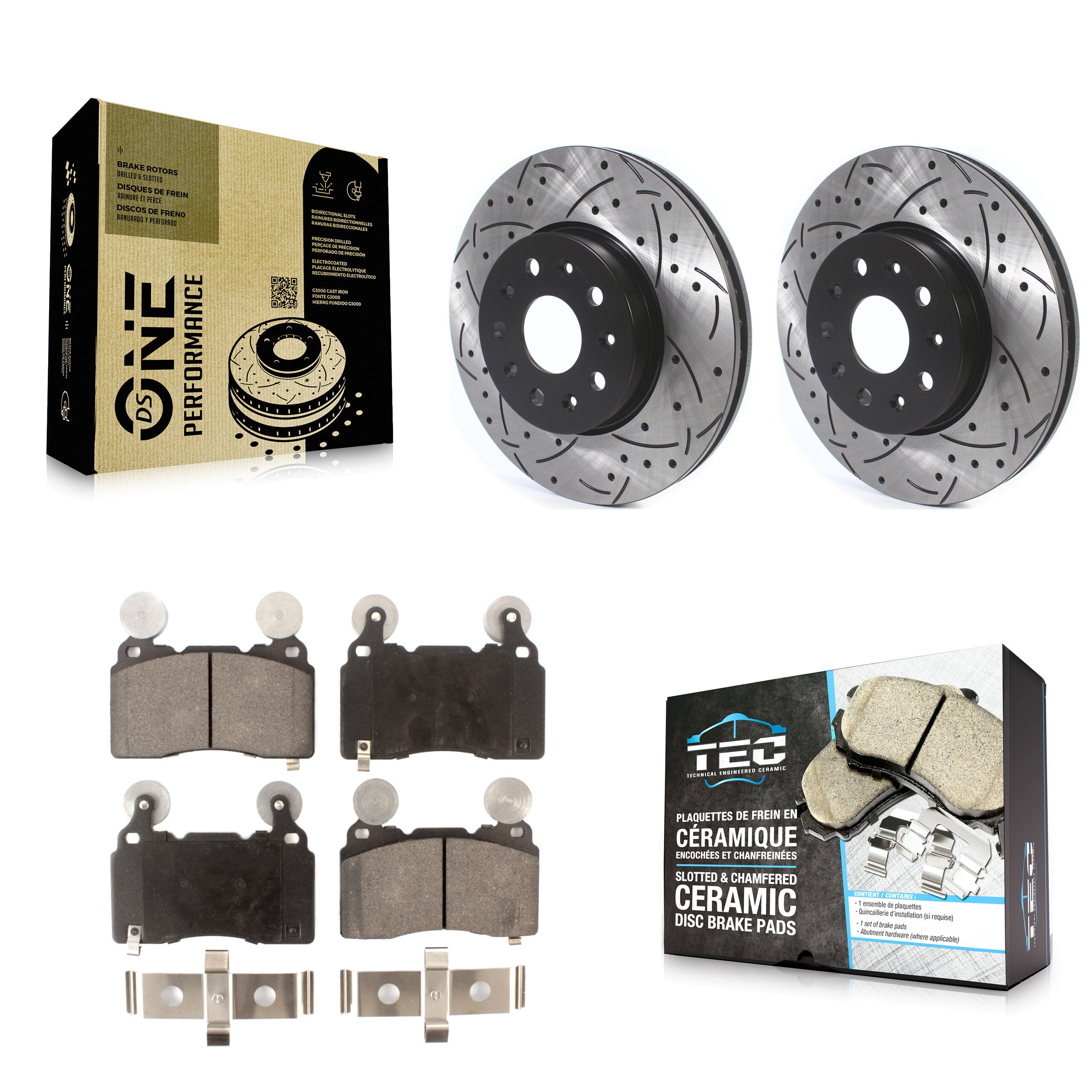 Transit Auto KDT-100636 Disc Brake Kit for 2016-2019 Cadillac CTS, Chevrolet Camaro - Front