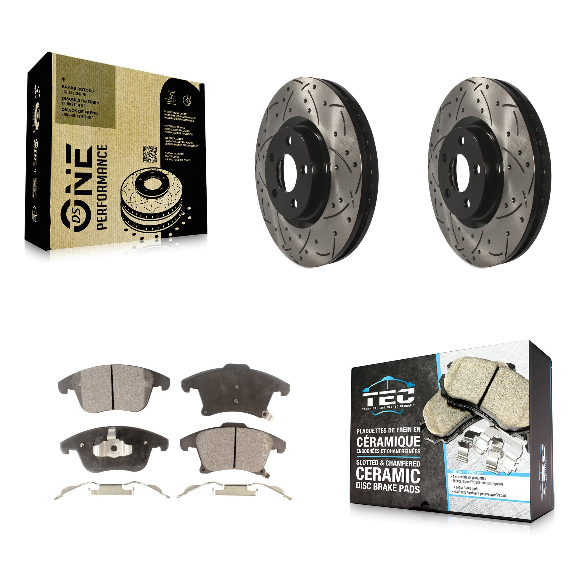 Transit Auto KDT-100638 Disc Brake Kit for 2019-2020 Ford Police Responder Hybrid, Ford SSV Plug-In Hybrid - Front