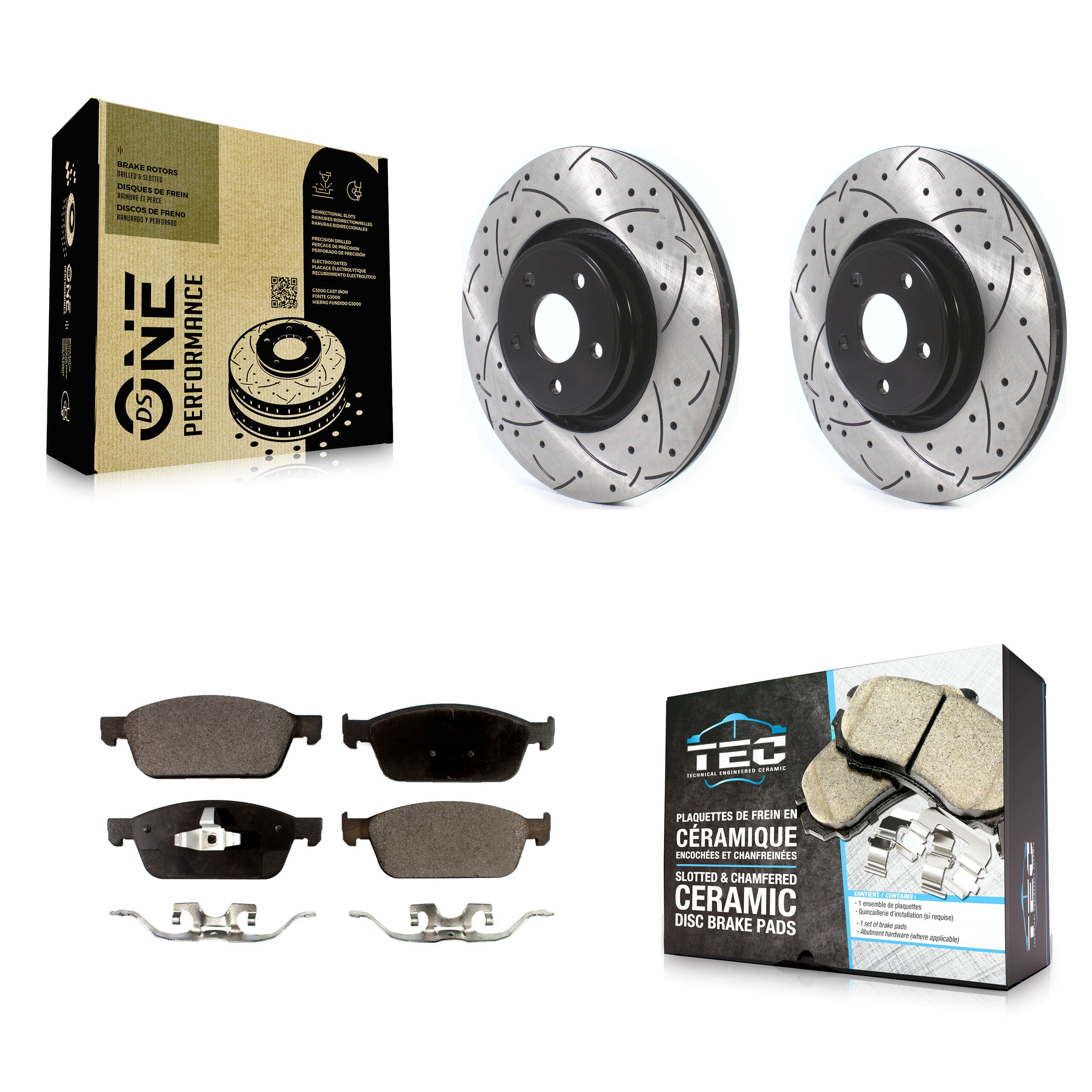 Transit Auto KDT-100639 Disc Brake Kit for 2013-2019 Lincoln MKC, Ford Focus - Front