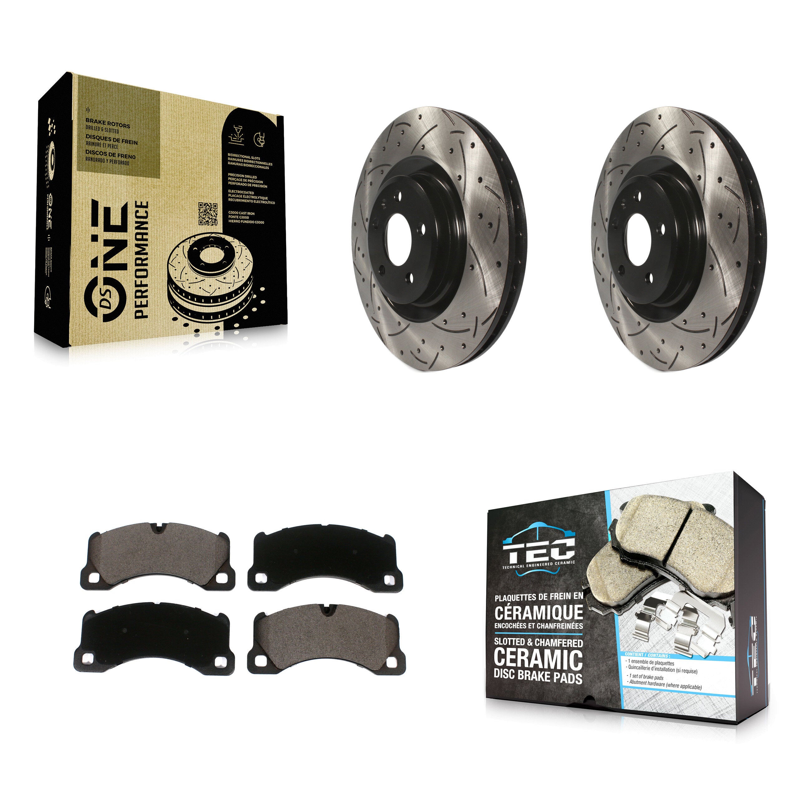 Transit Auto KDT-100641 Disc Brake Kit for 2017 Porsche Macan - Front