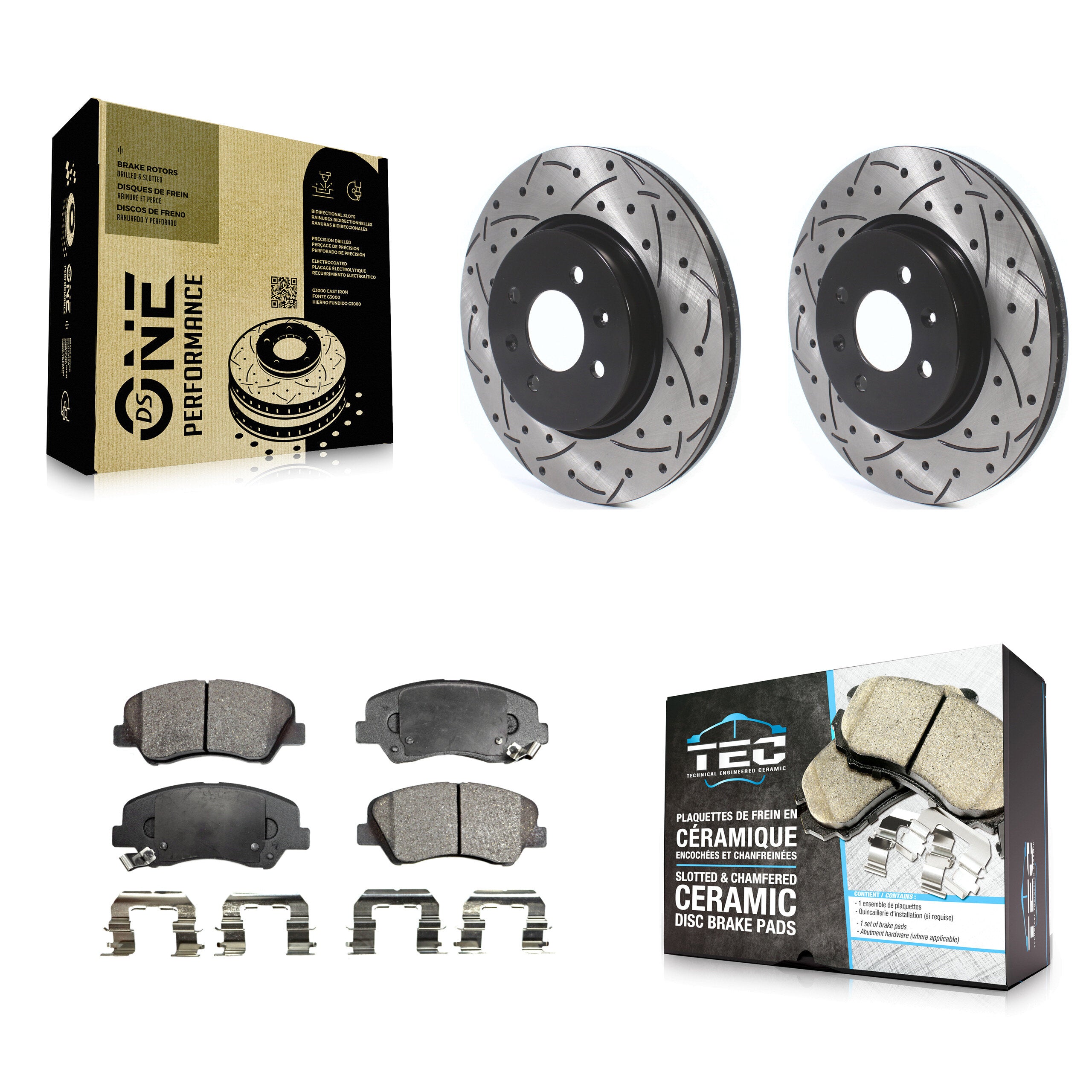 Transit Auto KDT-100642 Disc Brake Kit for 2012-2017 Kia Rio - Front