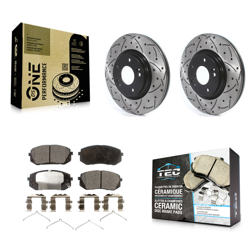 Transit Auto KDT-100647 Disc Brake Kit for 2015-2023 Kia Optima, Hyundai Kona Electric and More - Front