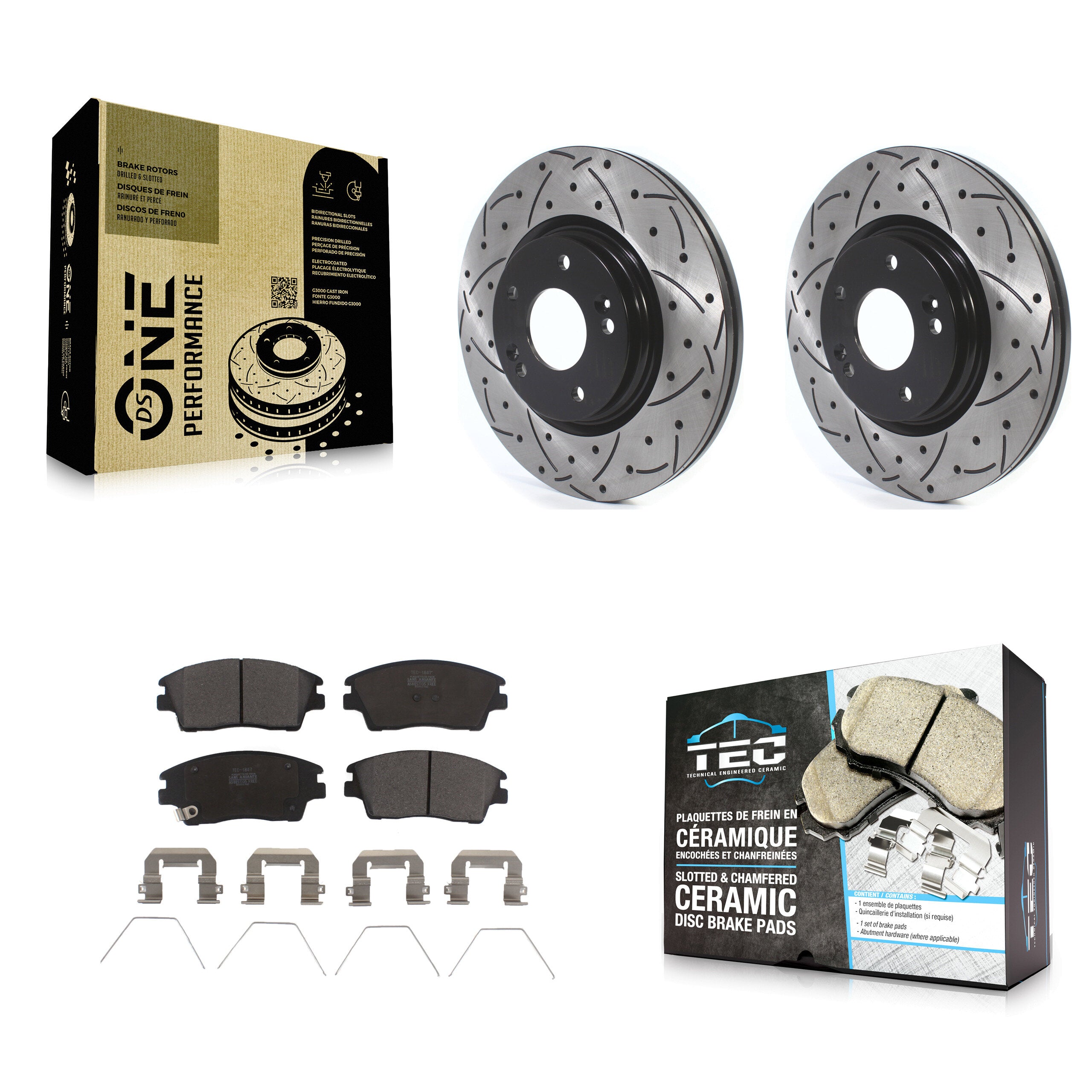 Transit Auto KDT-100648 Disc Brake Kit for 2016-2022 Hyundai Tucson, Hyundai Elantra, Kia Sportage - Front