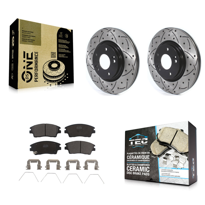 Transit Auto KDT-100648 Disc Brake Kit for 2016-2022 Hyundai Tucson, Hyundai Elantra, Kia Sportage - Front