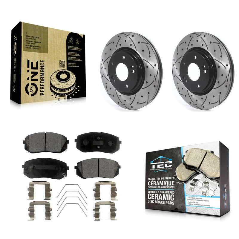 Transit Auto KDT-100649 Disc Brake Kit for 2018-2025 Hyundai Kona, Kia Seltos and More - Front